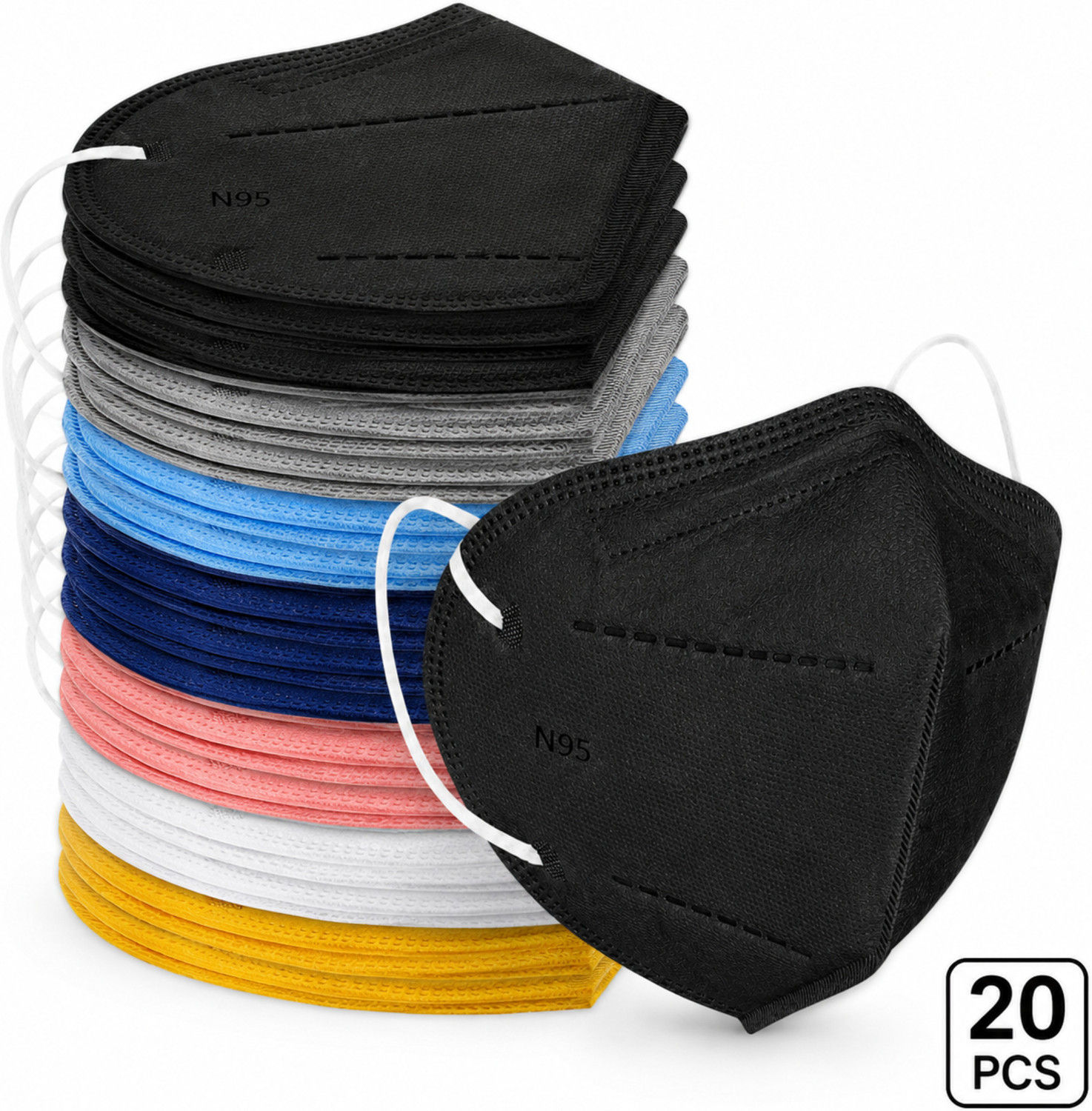 Image of The Divine Exports N95 Face Mask for Dust, Pollution & Daily Protection N95 Mask Multicolor Reusable, Washable