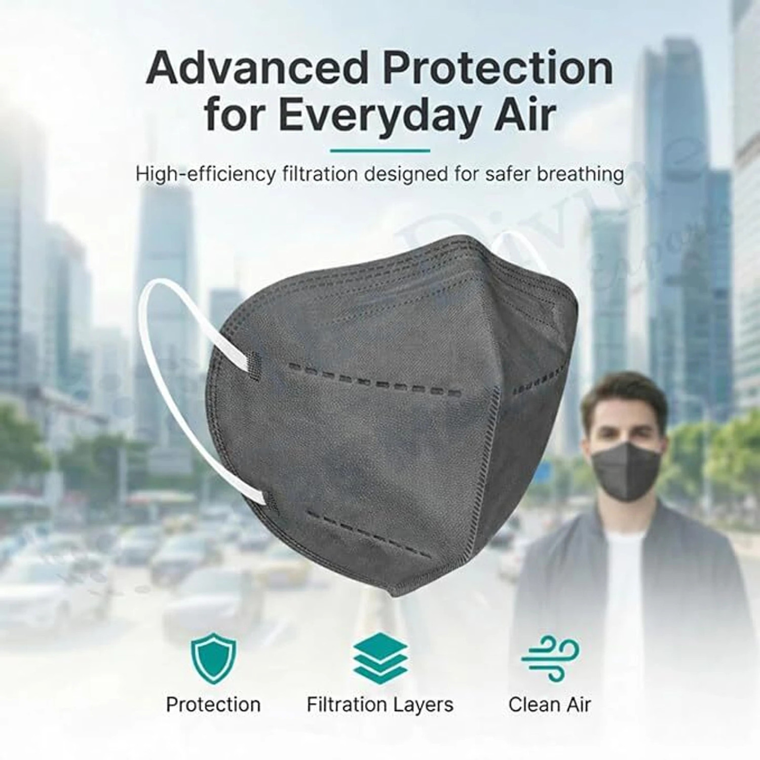 Image of The Divine Exports N95 Grey var20 N95 Mask Reusable, Washable