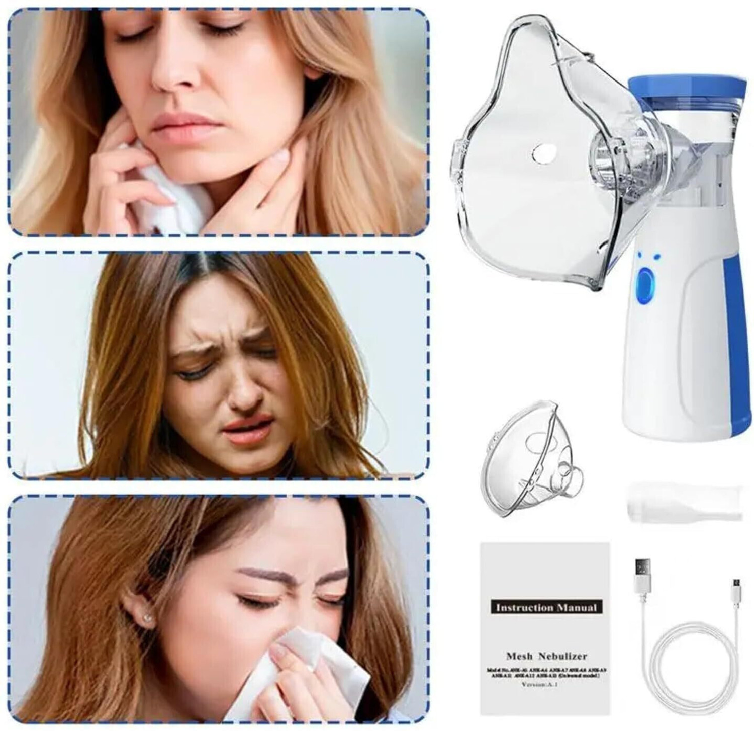 Image of colorsole Portable Nebulizer Machine for Adults and Kids Travel and Household Use Portable Nebulizer Machine for Adults and Kids Travel and Household Use Reusable
