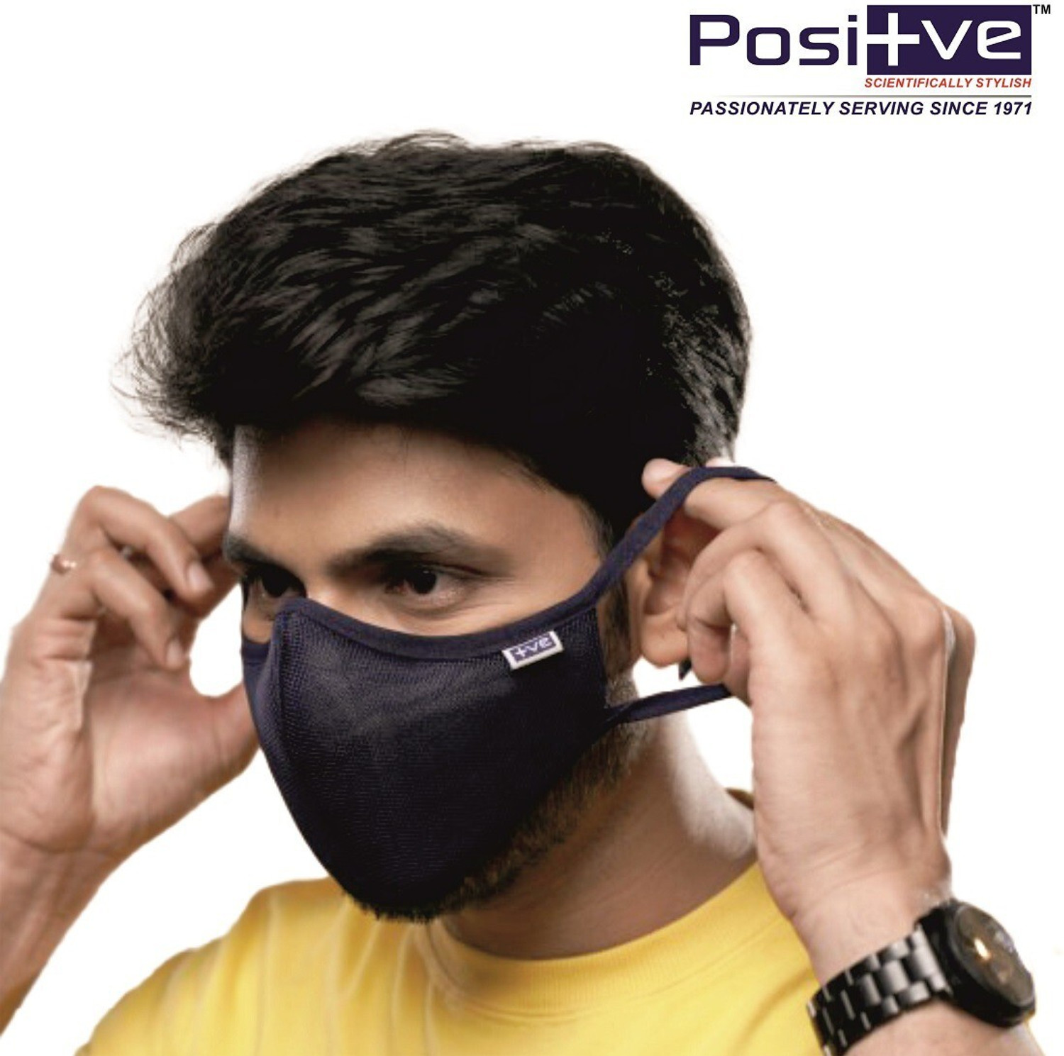 Image of Posi+ve N99 Reusable Face Mask. 99% FOG FREE, 99.80% BFE, Easy Breathing & Sweat absorption, Clear Vision, Soft on Ears, Certified & Compliant by: CE, ISO, GMP, FDA & WHO N99 Washable