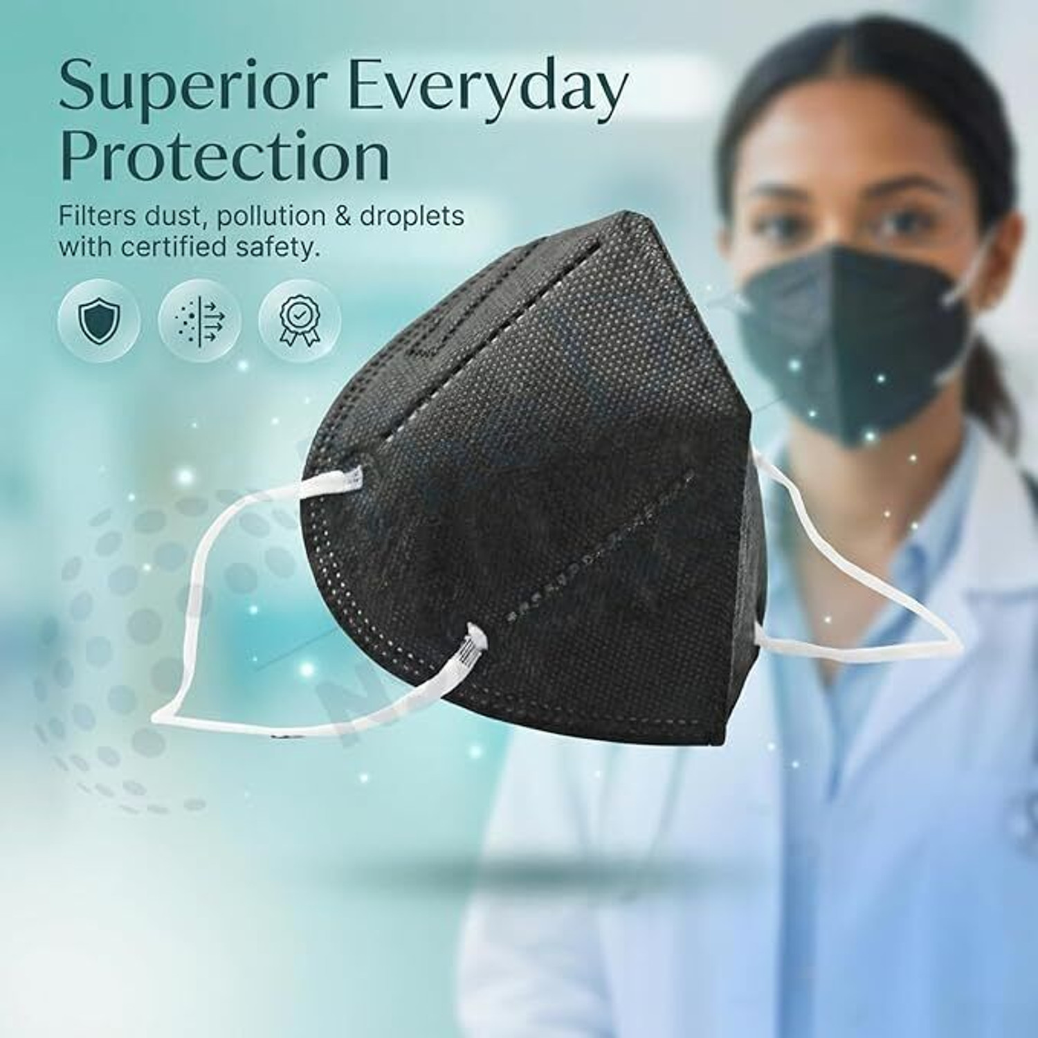 Image of The Divine Exports N95 Mask Premium N95 Face Mask for Dust, Pollution & Daily Protection Reusable, Washable