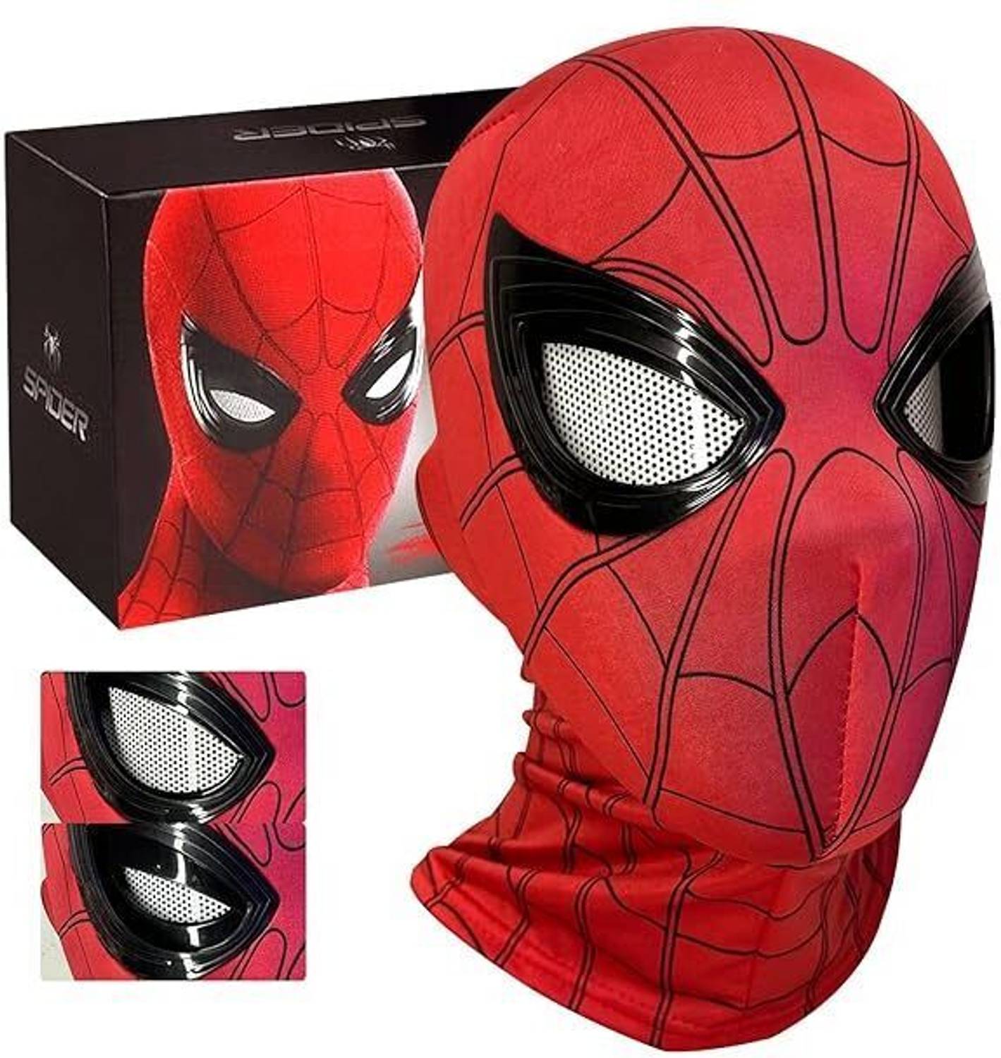 Wengonvila Animated Spider-Style Mask, Movable Eyes - Image 2