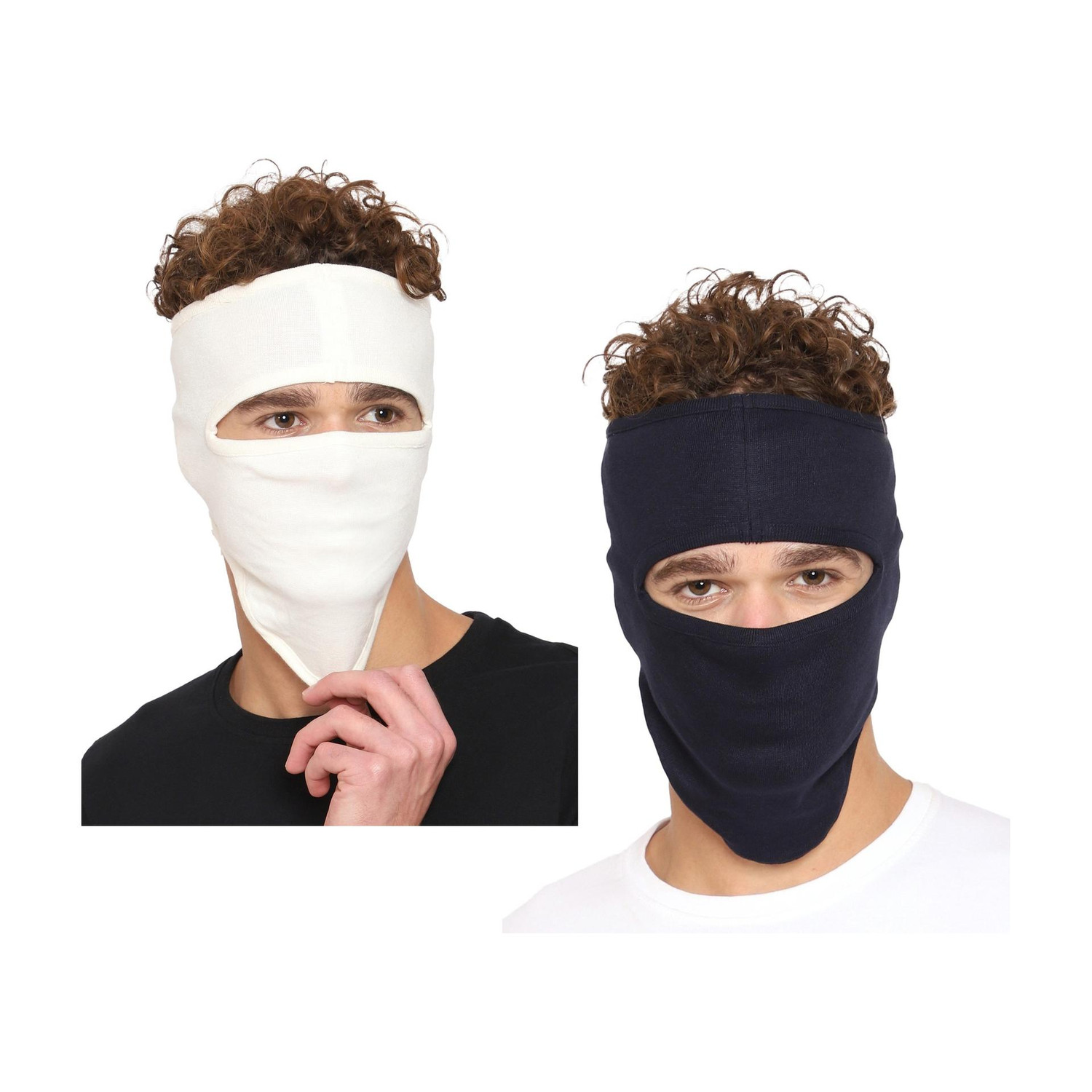 Image of Gajraj Blue, White Bike Face Mask for Men & Women (Size: Free, Balaclava)