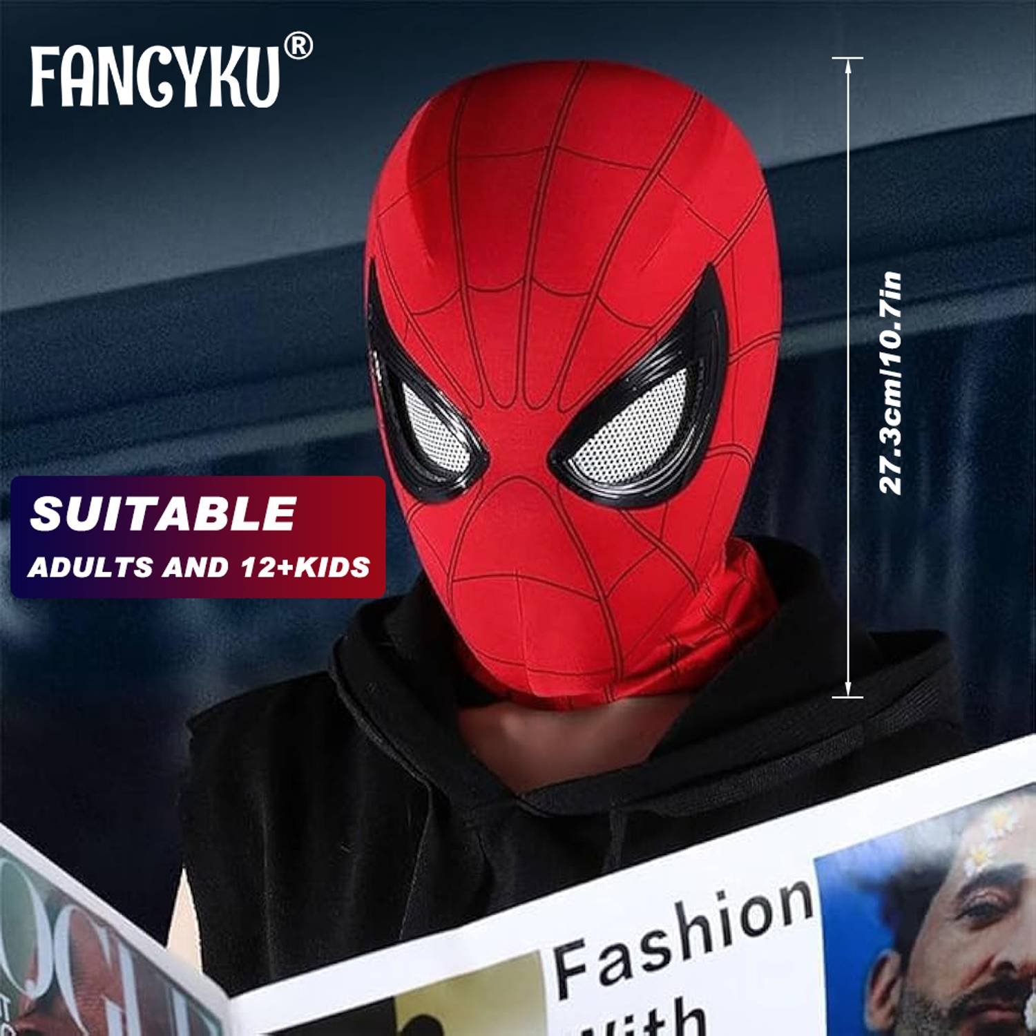 PROBEROS 3D Superhero Mask with Blinking Eyes - Image 2