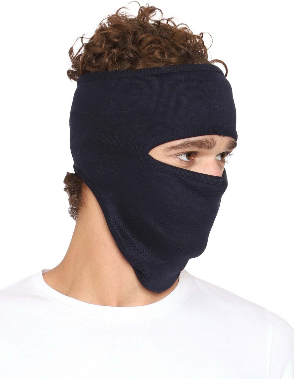 Image of Gajraj Blue, White Bike Face Mask for Men & Women (Size: Free, Balaclava)
