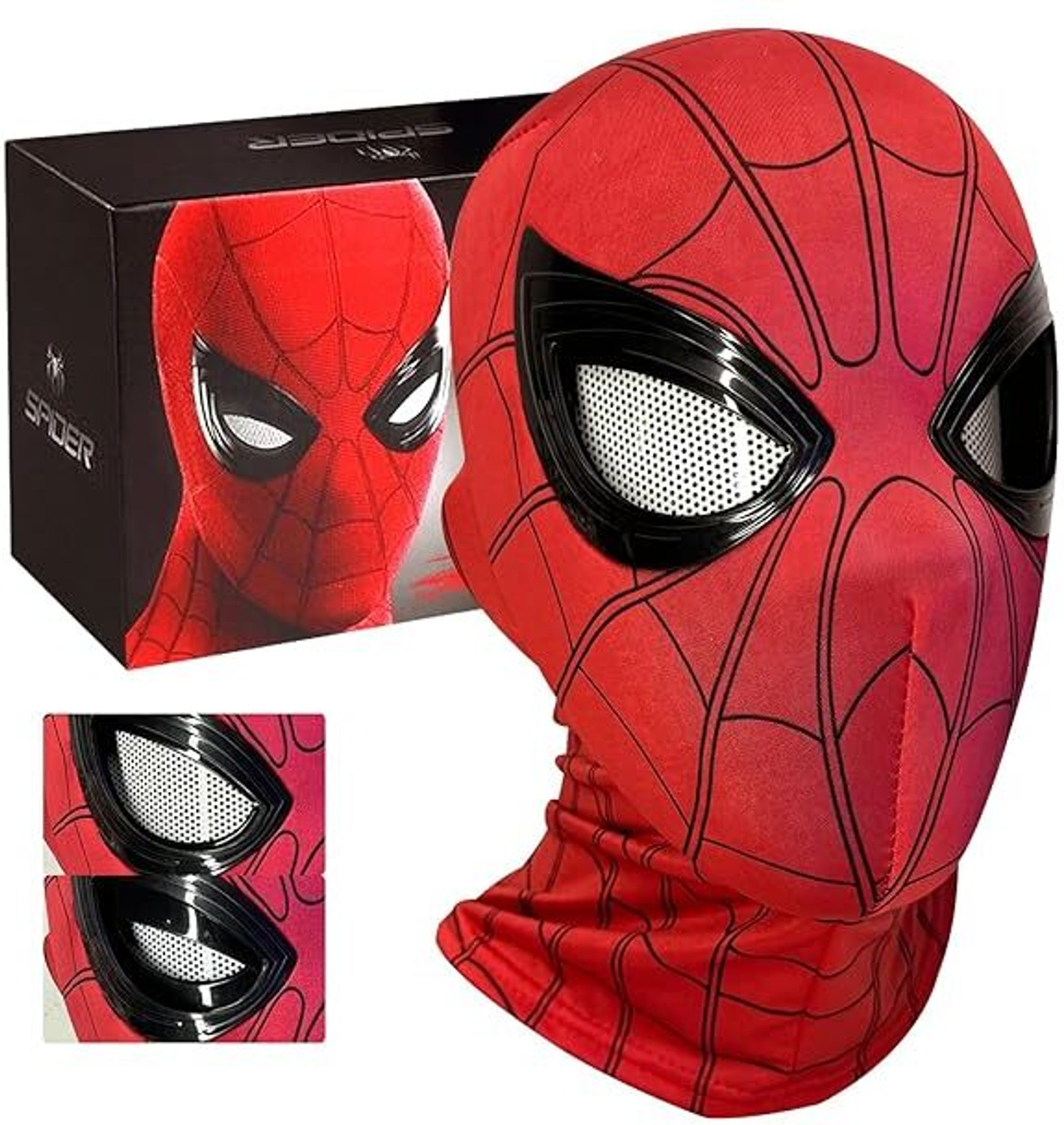 Image of Wengonvila Kids Spider-Style Superhero Mask with Blinking Eyes - Fun Costume Gift Party Mask