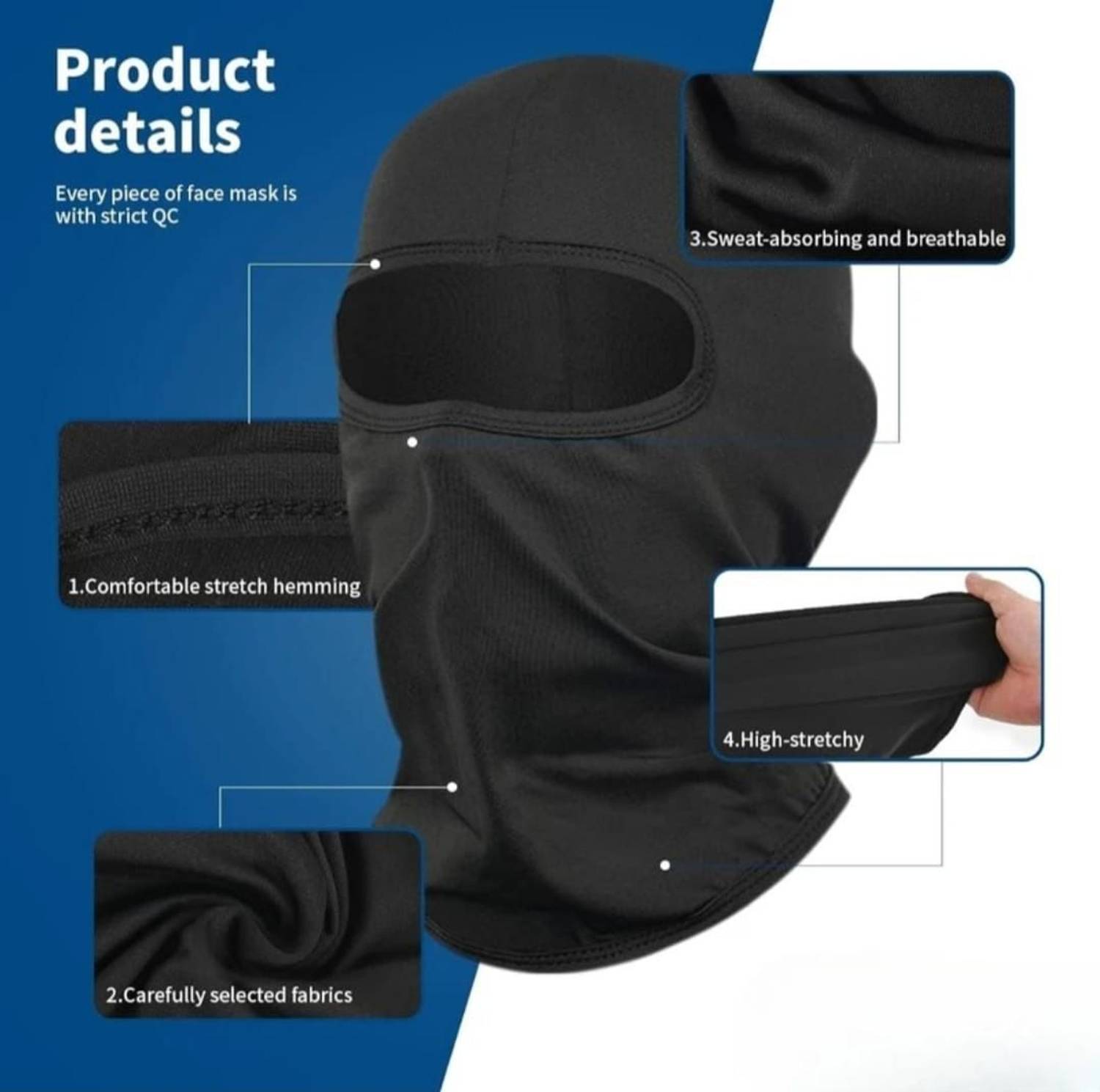 The embryonix Bike Rider Mask Black Pack of 1 - Image 2