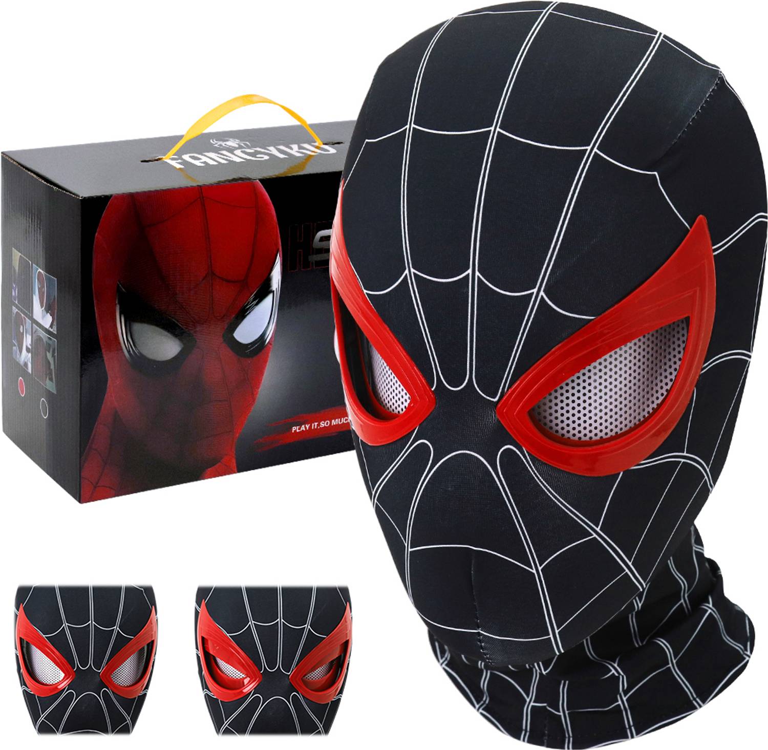 PROBEROS Miles Morales Hero Mask with Jaw Motion Blinking Eyes
