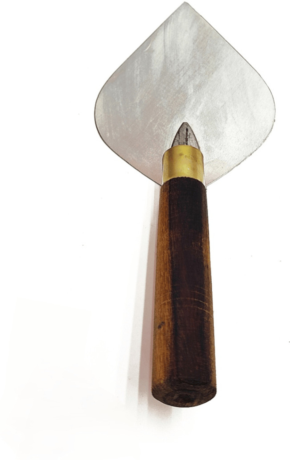 Image of SKS AGRICO Iron Masonry Trowel (Rajmistri Karni) for Cement Plaster & Brick Work Stainless Steel Trowel
