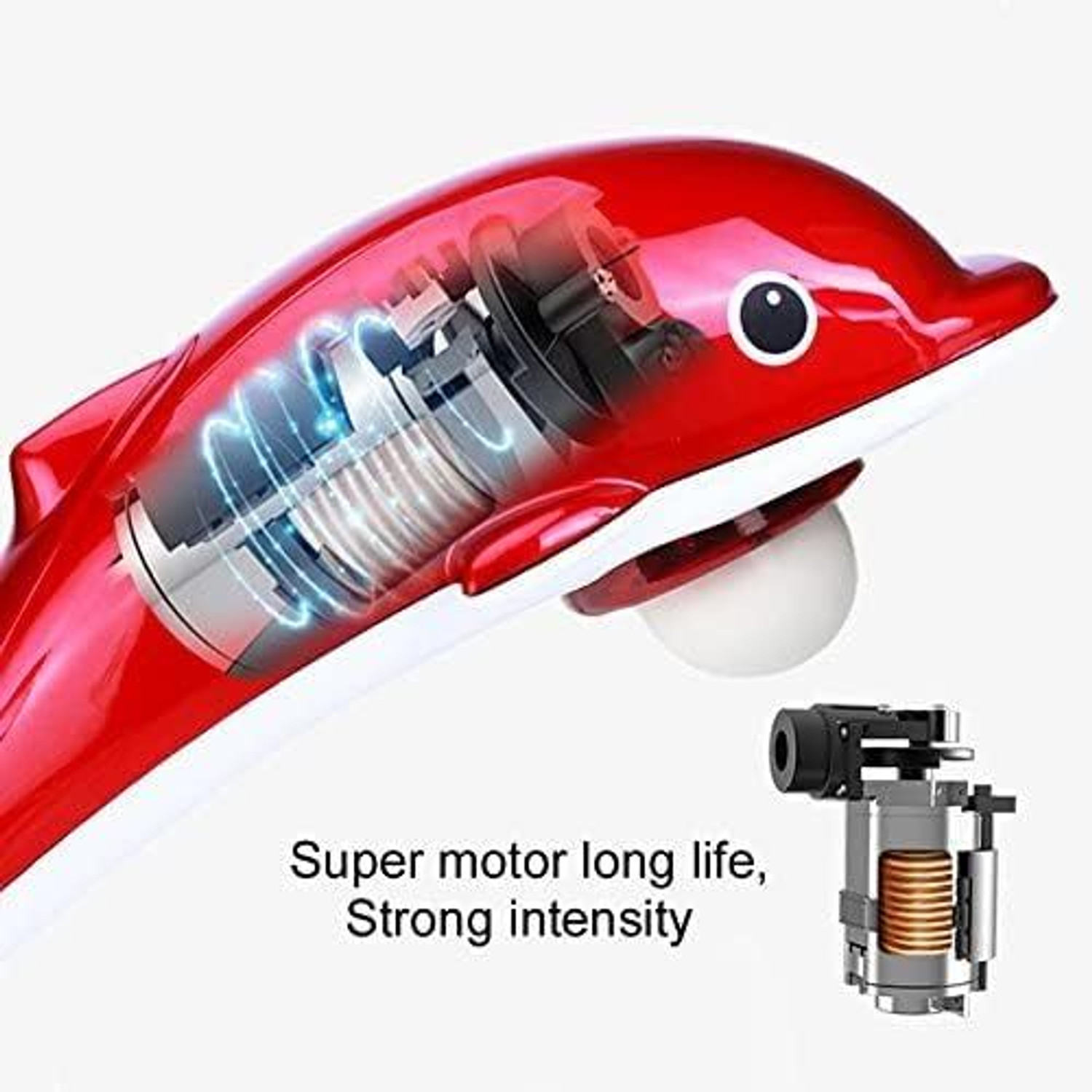 Image of Xydmtrls Dolphin Handheld Body Massager for Pain Relief with Powerful Vibration Electric Massage Bed