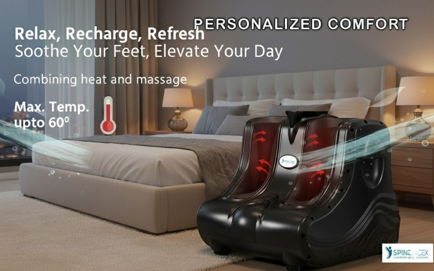Image of SPINE JADEX Foot Massager Machine for Pain Relief Electric Foot Massager Massage Chair