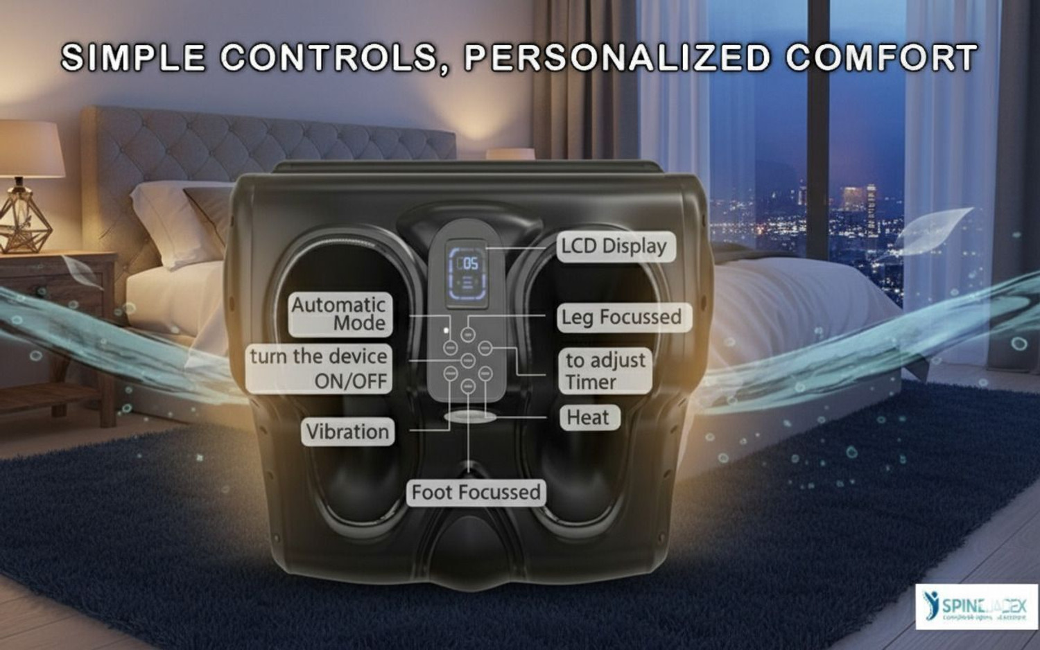 Image of SPINE JADEX Foot Massager Machine for Pain Relief Electric Foot Massager Massage Chair