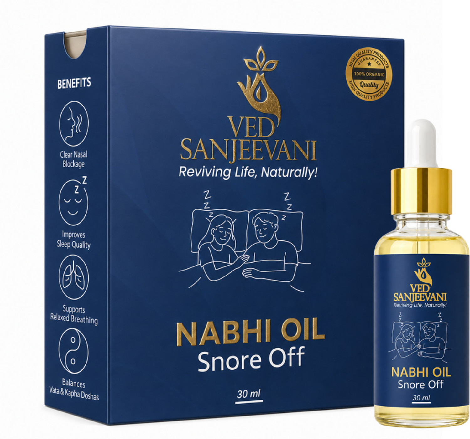 Image of Ved Sanjeevani Snore Care Nabhi Oil | Men & Women |100% Natural