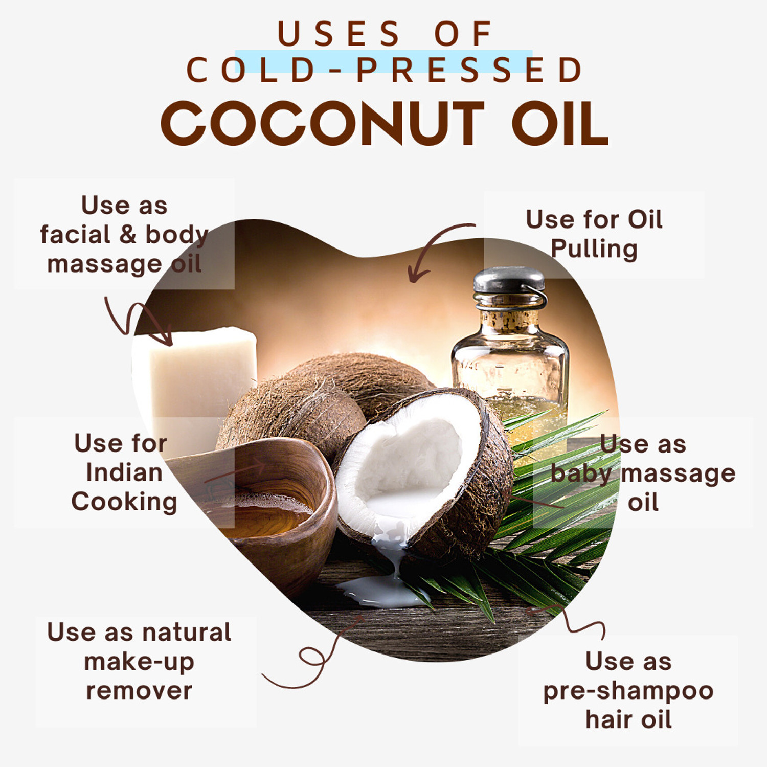 Image of COCO CRUSH Pack of 3 Virgin Coconut Oil | Cold Pressed | Hair, Body, Baby Massage | 3*500ML
