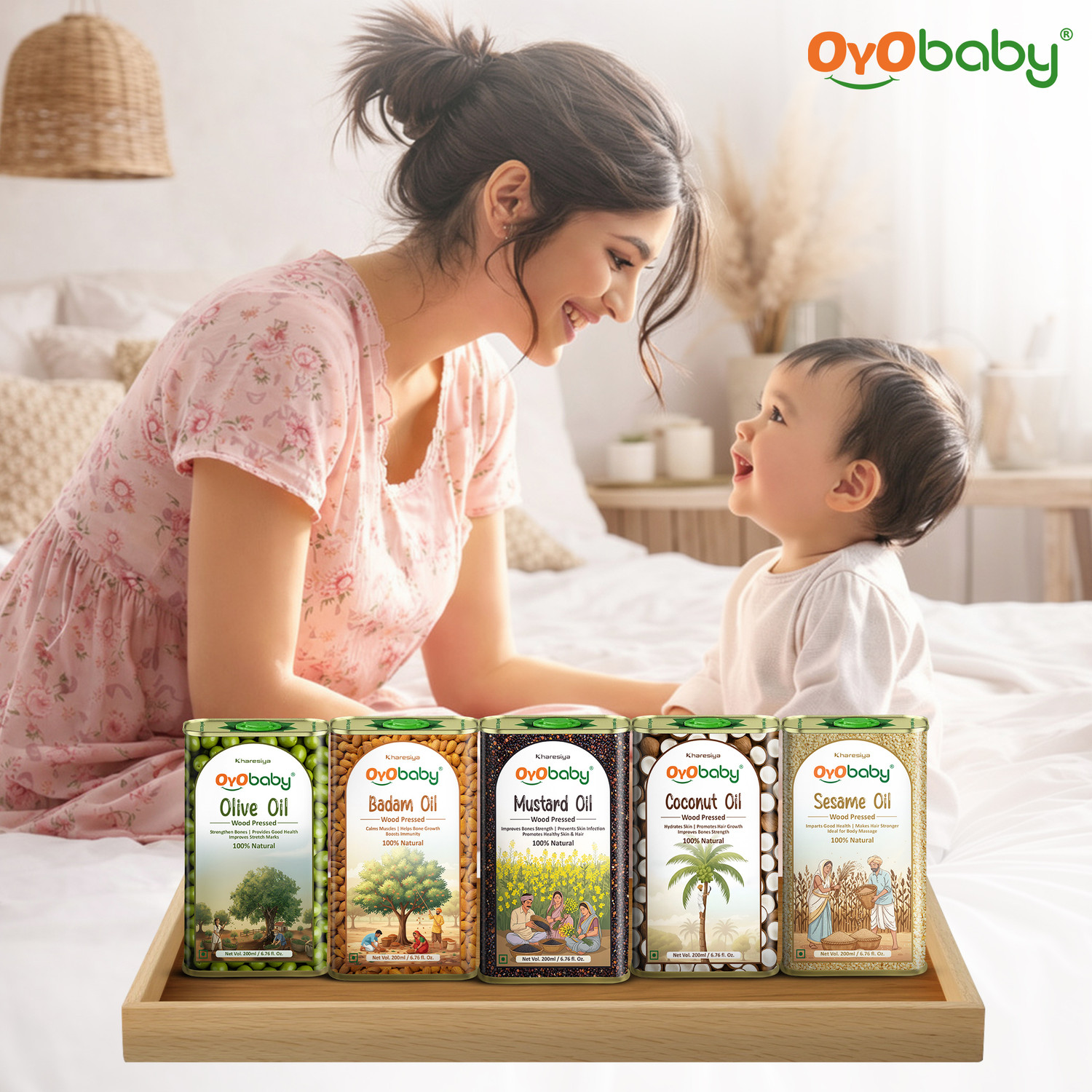 Image of Oyo Baby Baby Olive Oil Repairs and Prevents Skin and hair, Cold Pressed, Reduces Dandruff Baby Massage Olive Oil