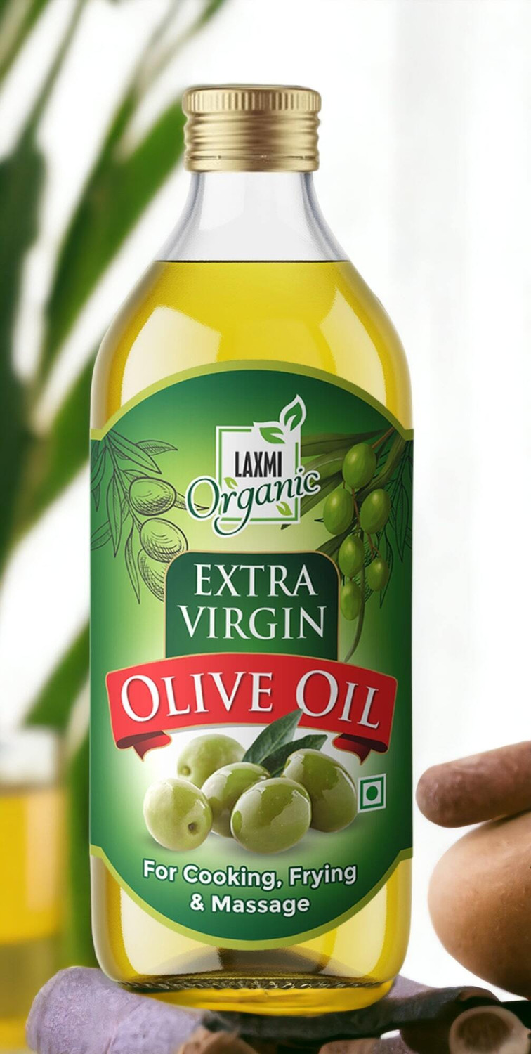 Image of LAXMI ORGANIC Extra virgin olive oil Jaitun tail light edible & cooking body hair massage oil Olive Oil