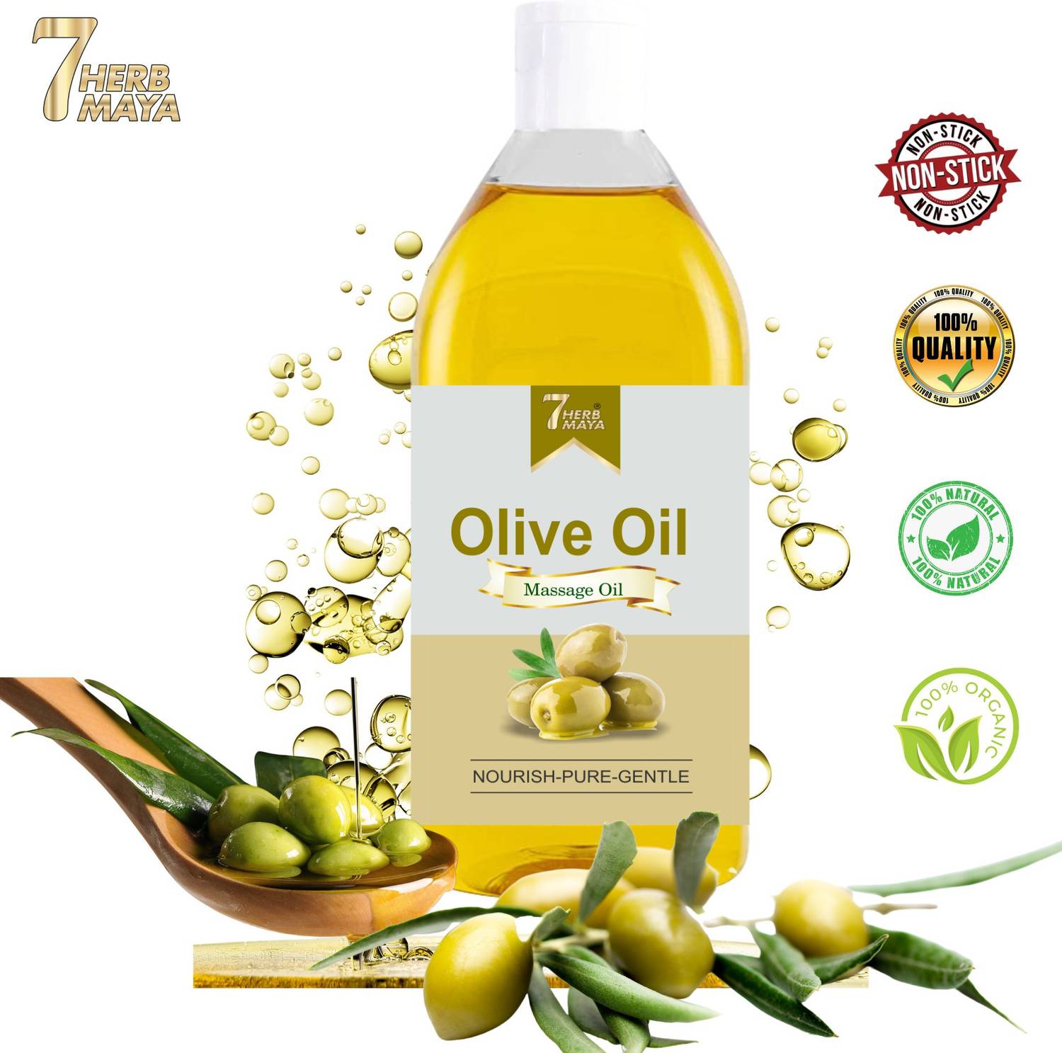 7Herbmaya Extra light olive oil jaitun tail for Face Anti Ageing Anti Acne Skin virgin oil