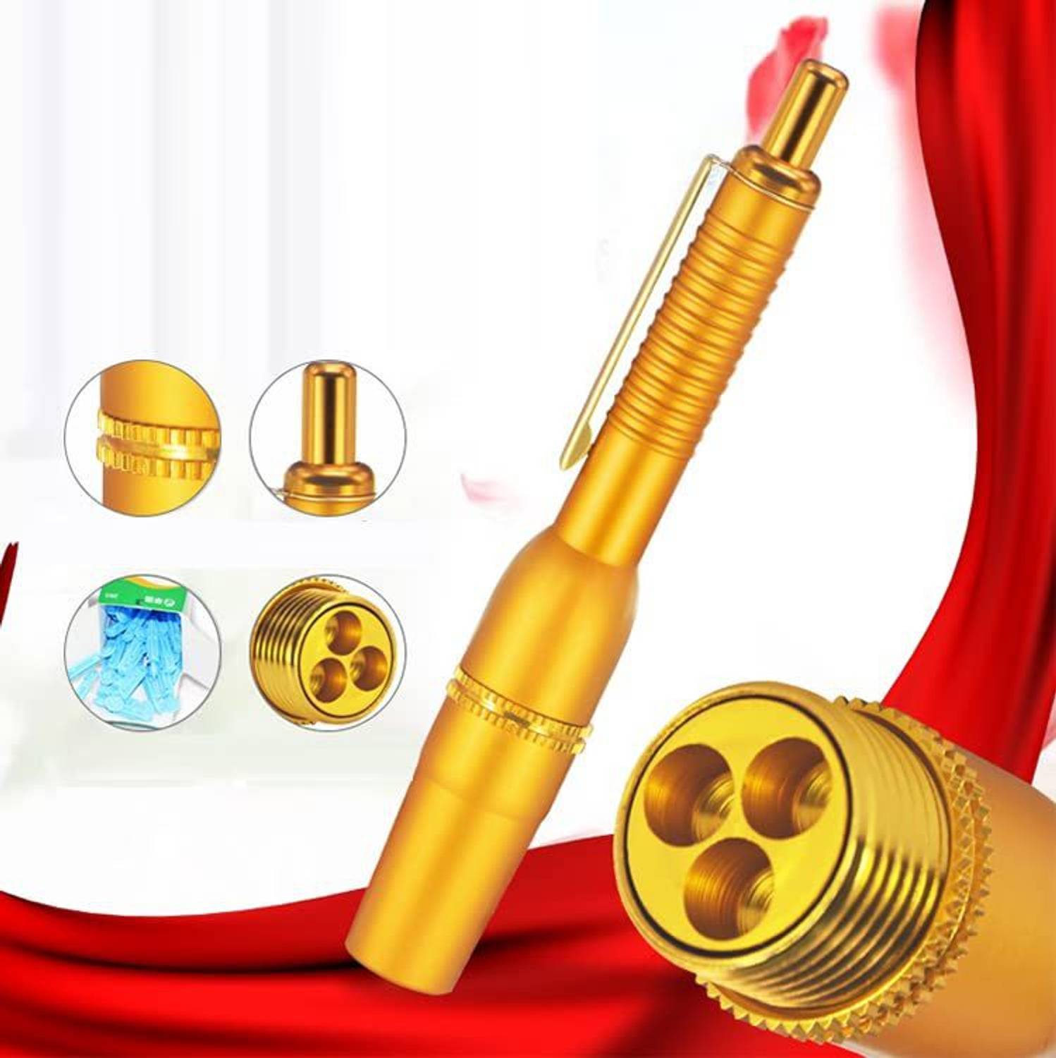 ACUPRESSUREMART Acupressure Hijama 3 Pin Pen For Cupping Therapy Use for vacuum cupping therapy for body pain relief Massager