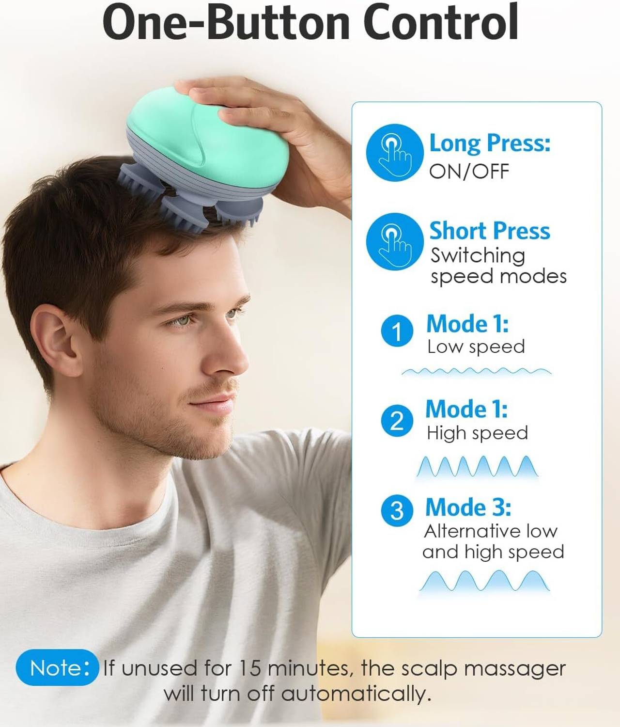 BEMALL Electric Scalp Massager with 96 Nodes - Image 3