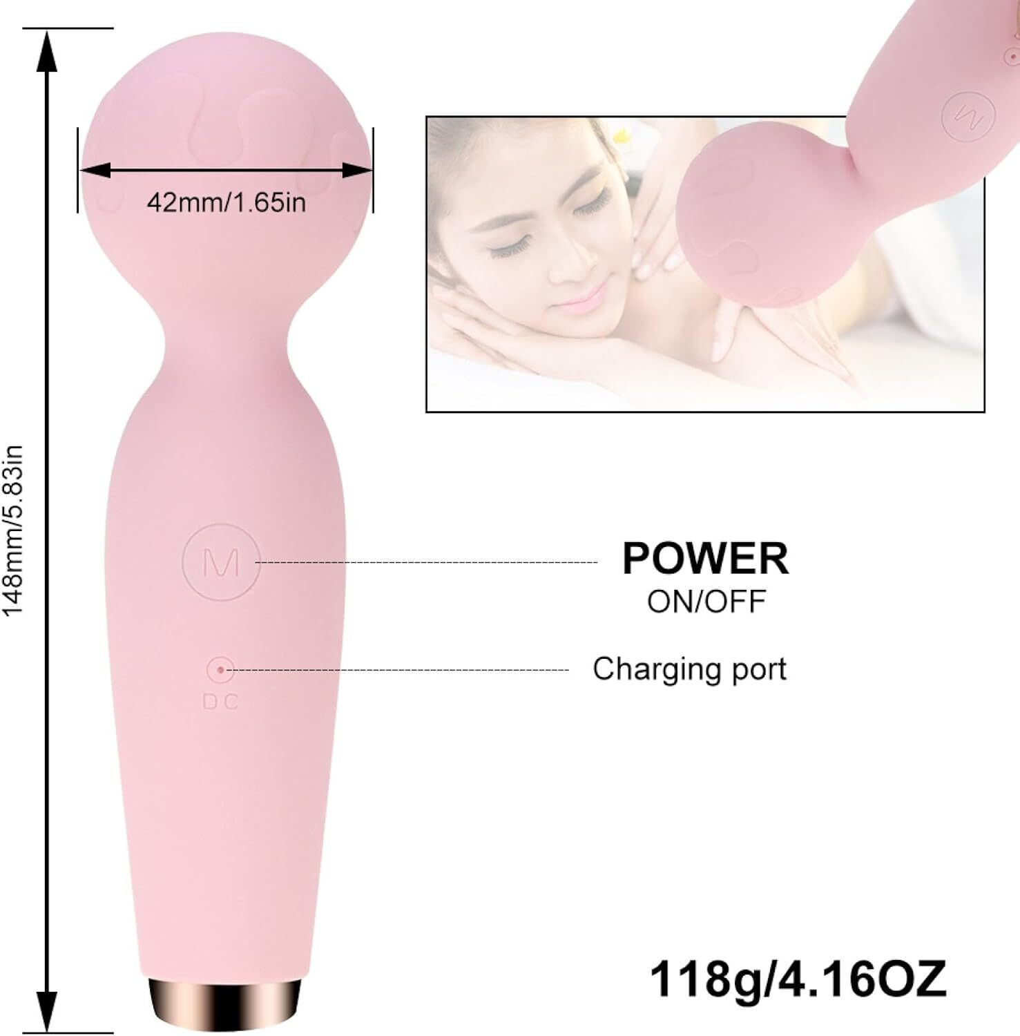 Image of MKF Magic One Head Massager with 10 Speeds for G-spot Stimulation