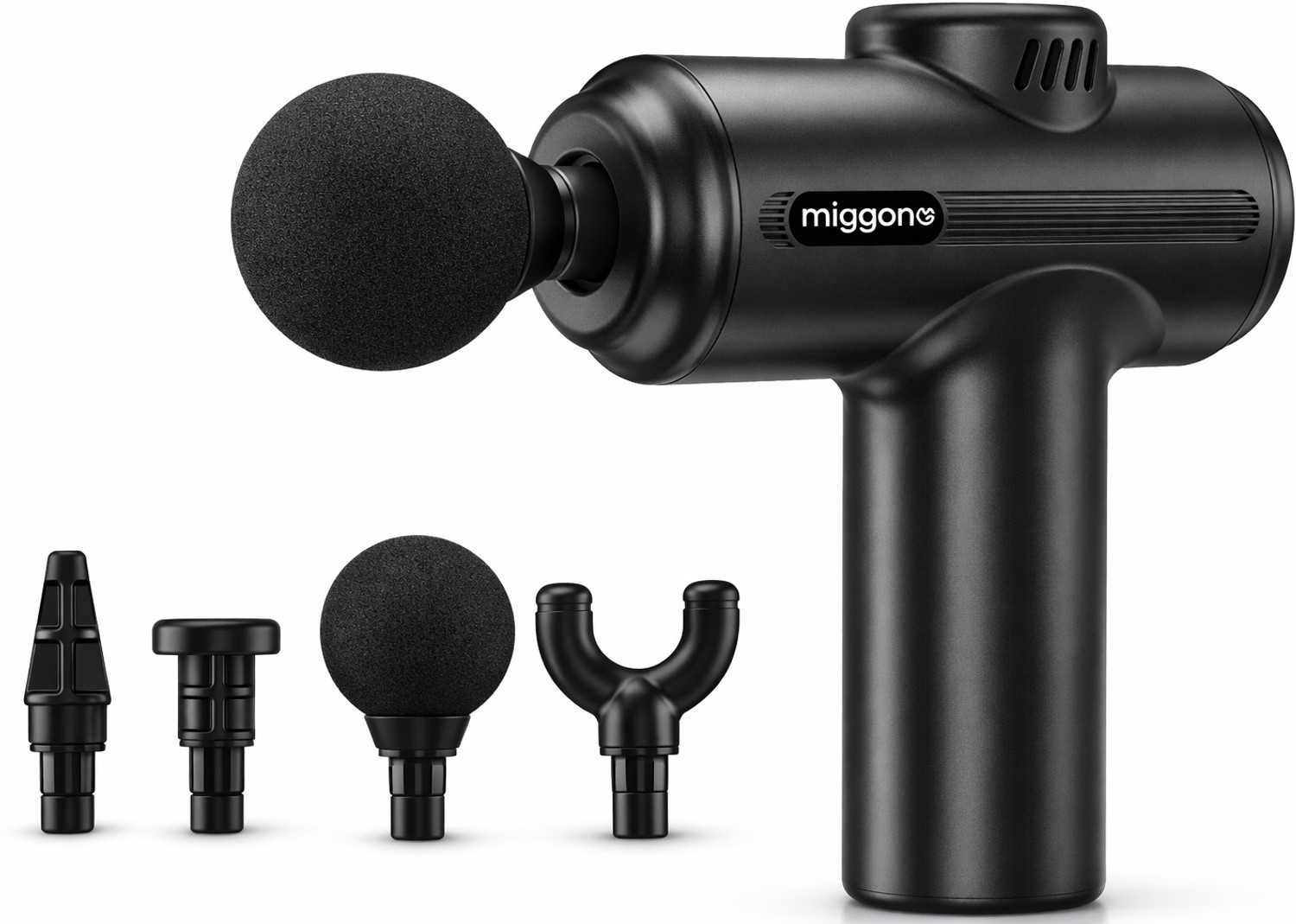 Image of Miggon Full Body Deep Tissue Massage Gun Handheld Percussion Massager 6Speeds & 4Heads Muscle Relief, Recovery & Relaxation - Neck /Back /Shoulder /Legs /Feet Men & Women Massager