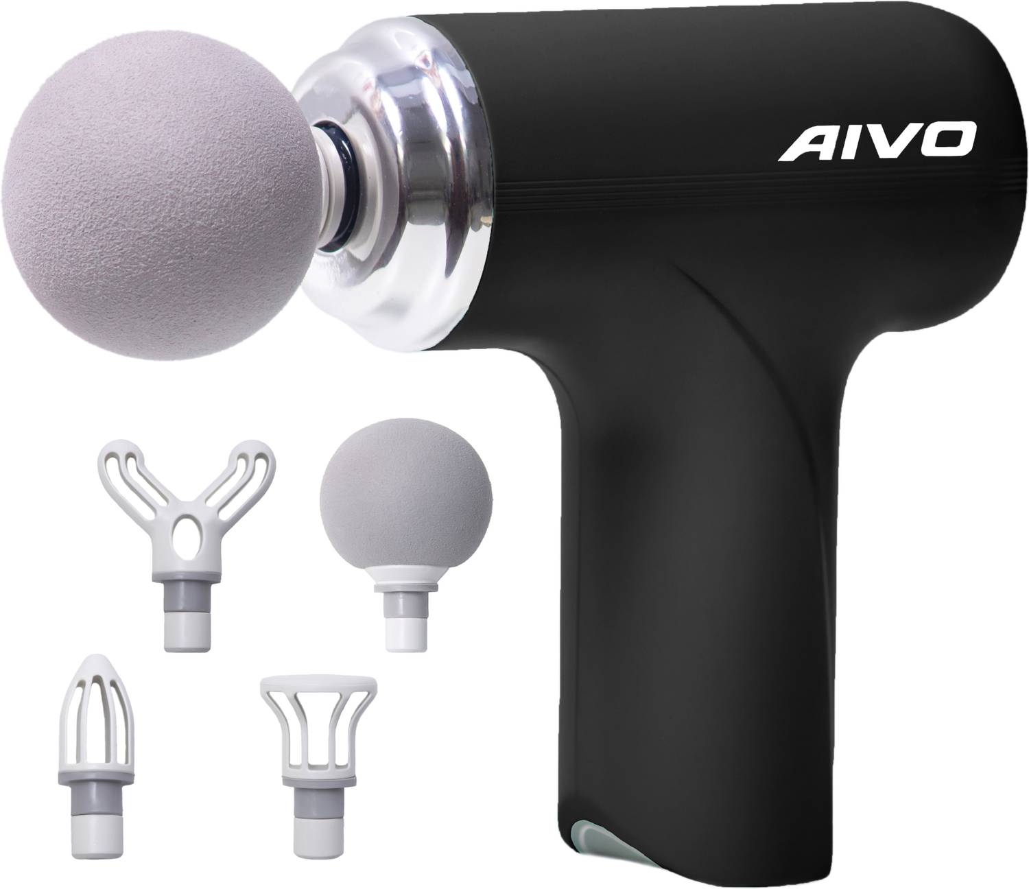 AIVO Body Massager Gun for Instant Pain Relief | Portable Electric Back Massager with 4 Interchangeable Heads | Massager