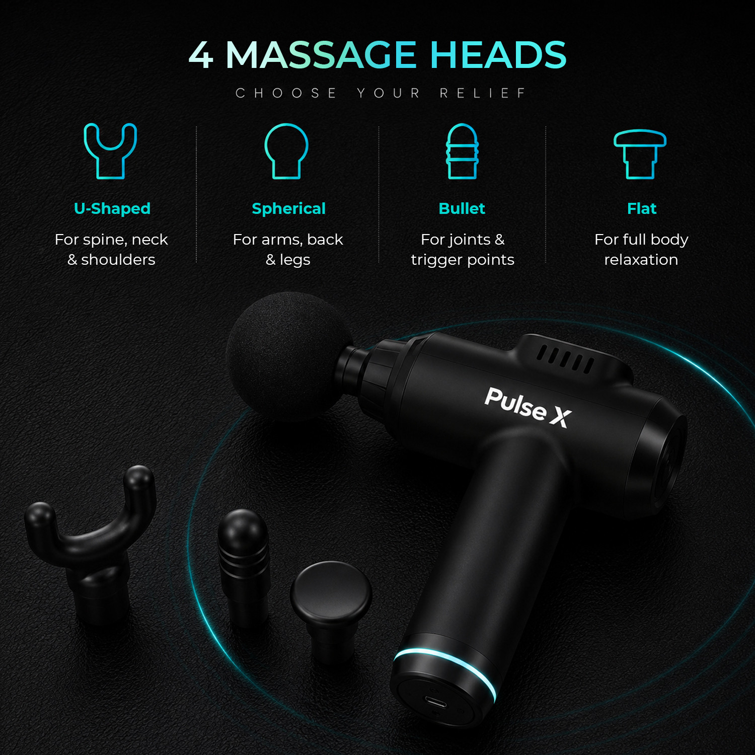 Image of Pulse X Impact For Pain Relief, Neck and Full Body Gun Massager