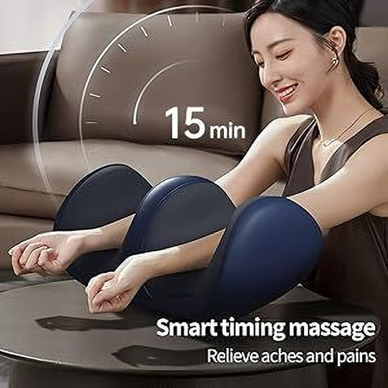 Image of FLOVTRIX Shiatsu Foot Massager with 3 Intensity Levels Massage Nodes Foot Massager Machine with Heat, Foot and Calf Massager Massager