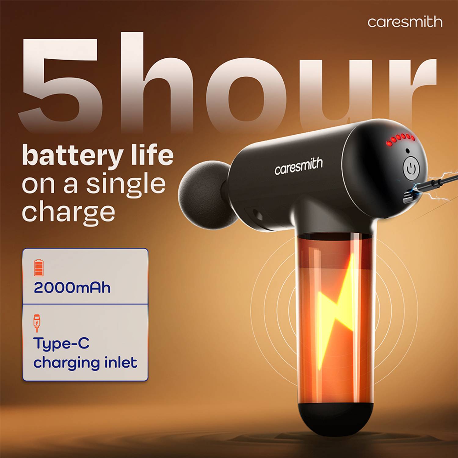caresmith CS356 Charge Boost Massage Gun - Image 2