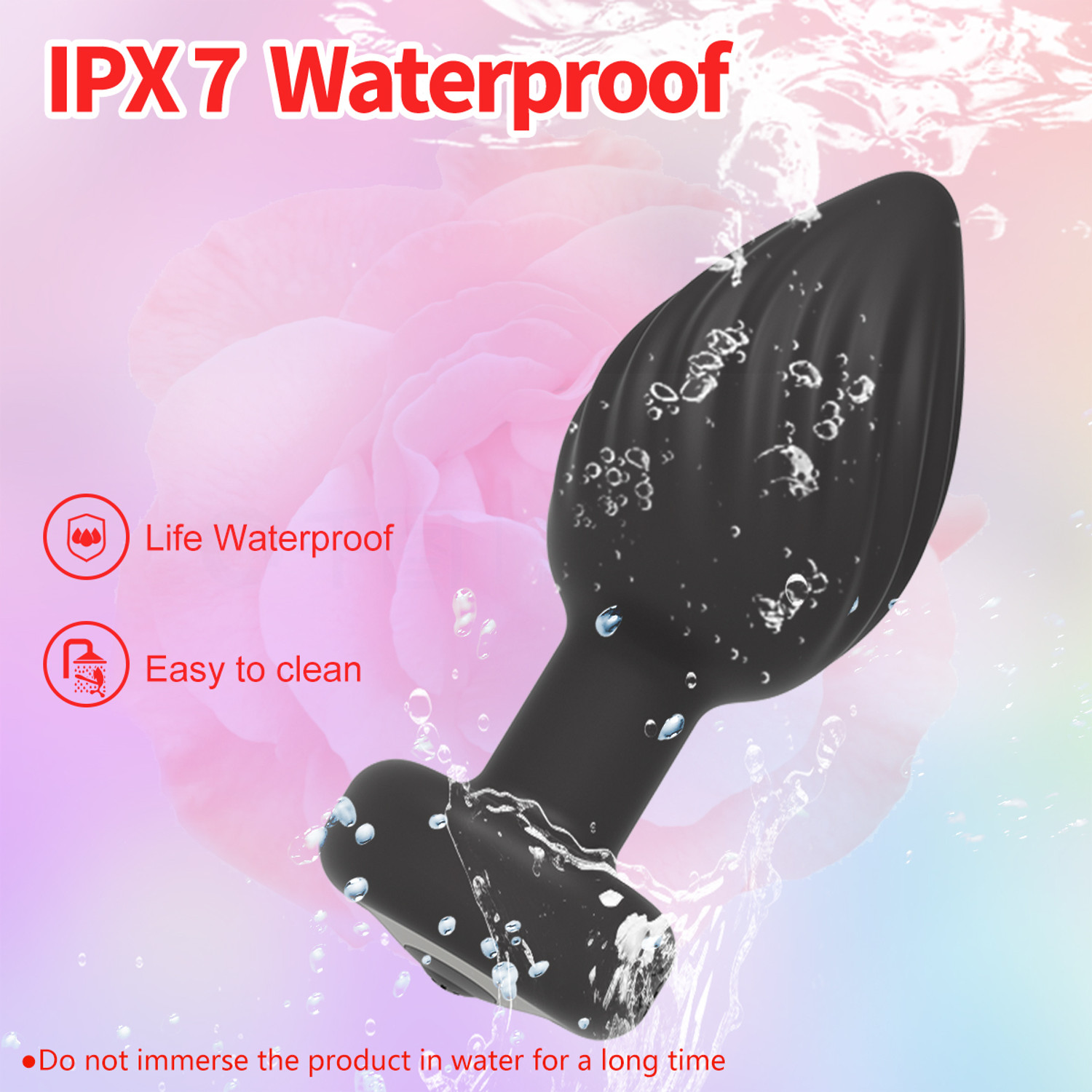 Image of HK EXPORT 10 frequency Wawe Silicon Vibrating Body Massager Plug for Ultimate Relaxation with,Remote Controlled water resistance (SIZE-M) Rechargeable Massager