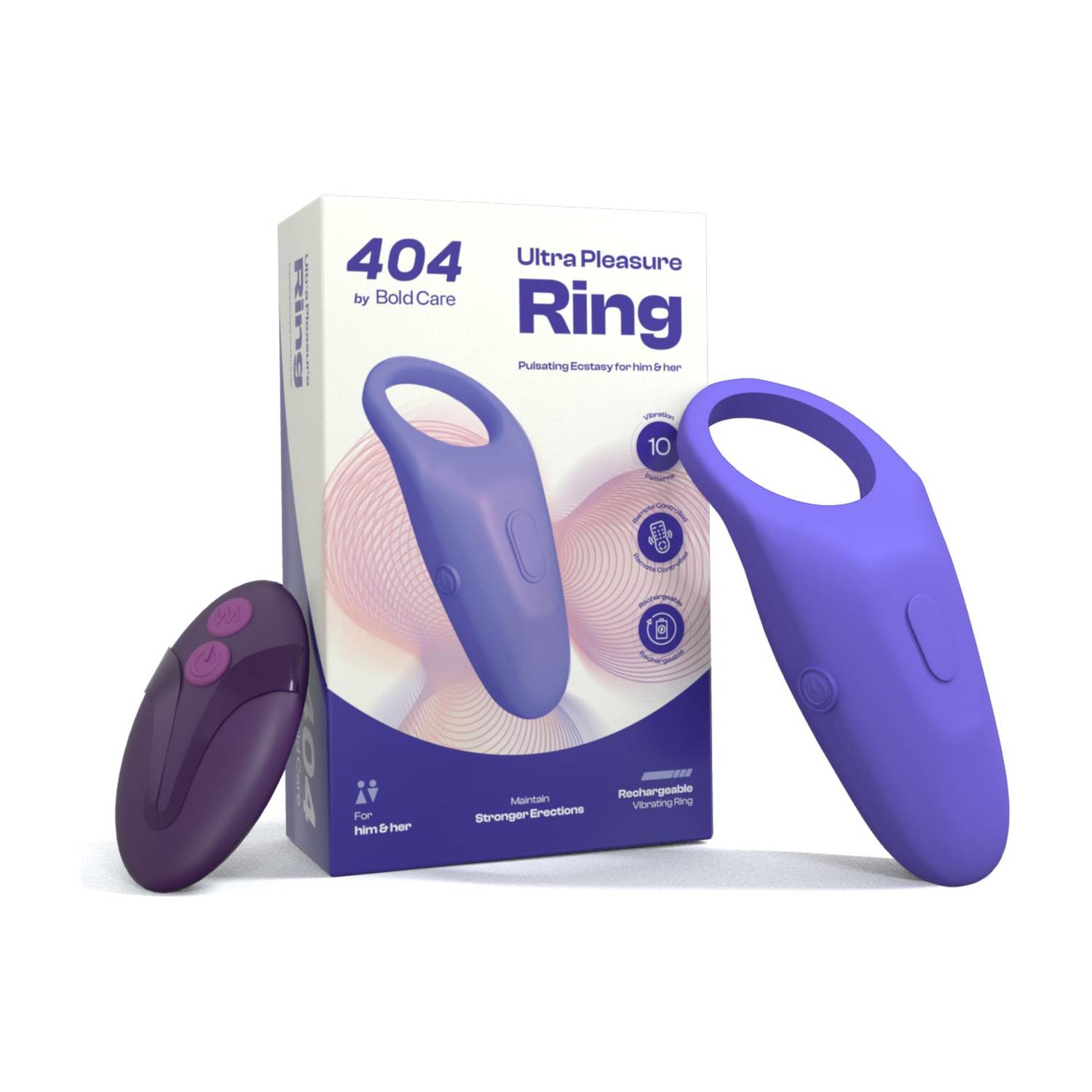 Bold Care Ultra Pleasure Ring | Rechargeable | Vibrating Ring for Him & Her Massager