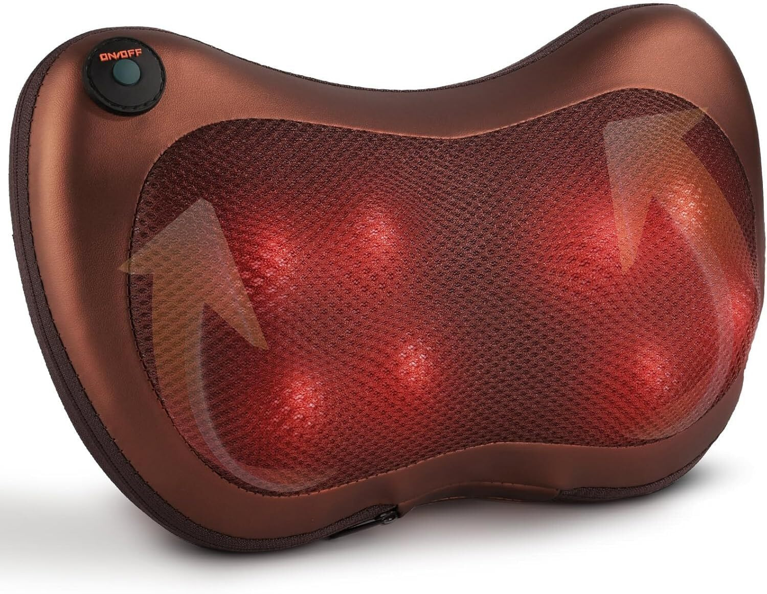 Image of acuwellness Shiatsu Back and Neck Massager with Heat - 3D Deep Tissue Massage Pillow for Neck, Back & Shoulders Pain Relief, Portable Ergonomic Design Electric Massager (Black)