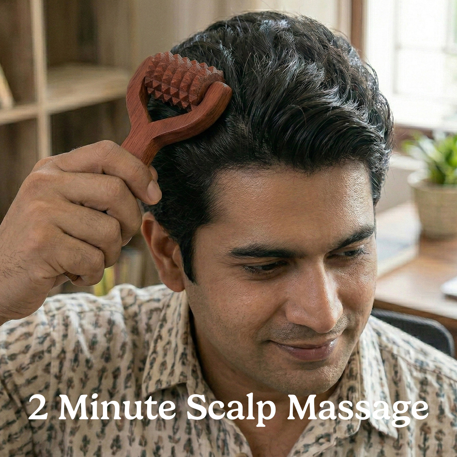 Image of Homeda Balayantra for Hair Growth | Balyantra Roller - Wooden Derma Roller Bala Yantra | Head, Scalp Massager, Pain Relief & Blood Circulation Massager