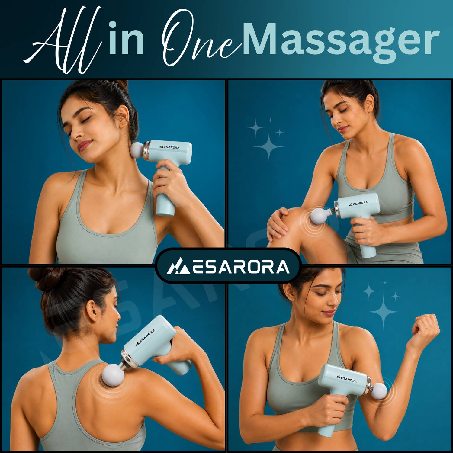 Esarora Massage Gun 6-Speed with 4 Heads - Image 4