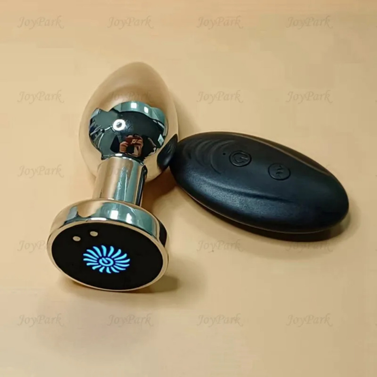 Image of purvish Silver 10 Mode Vibrating Plug Massager with Remote Control, Powerful Vibration Silver Plug Personal Massager, Body-Safe, Waterproof Design, USB Rechargeable Massager