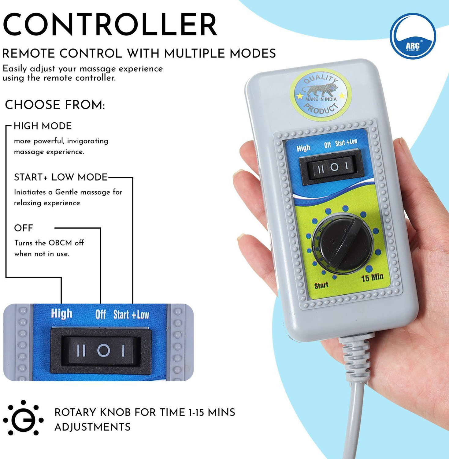 Image of ARG HEALTHCARE B23 Blood Circulation Machine Vibration with Foot Accupressure For Pain Relief Massager