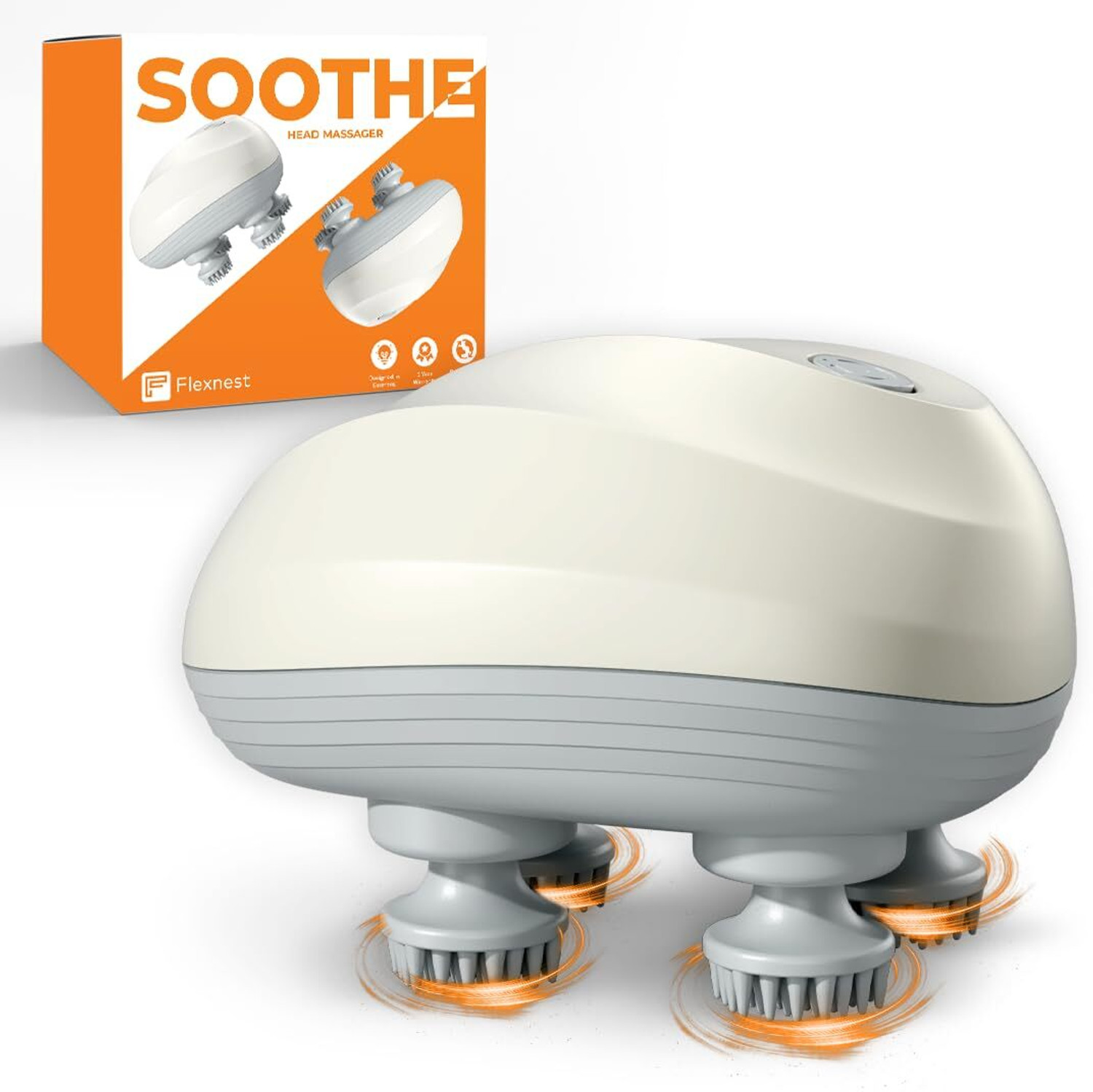 Image of Flexnest Soothe Scalp Massager 96 Silicon Kneading Points Scalp, Body & Head Massager for Hair Growth Massager