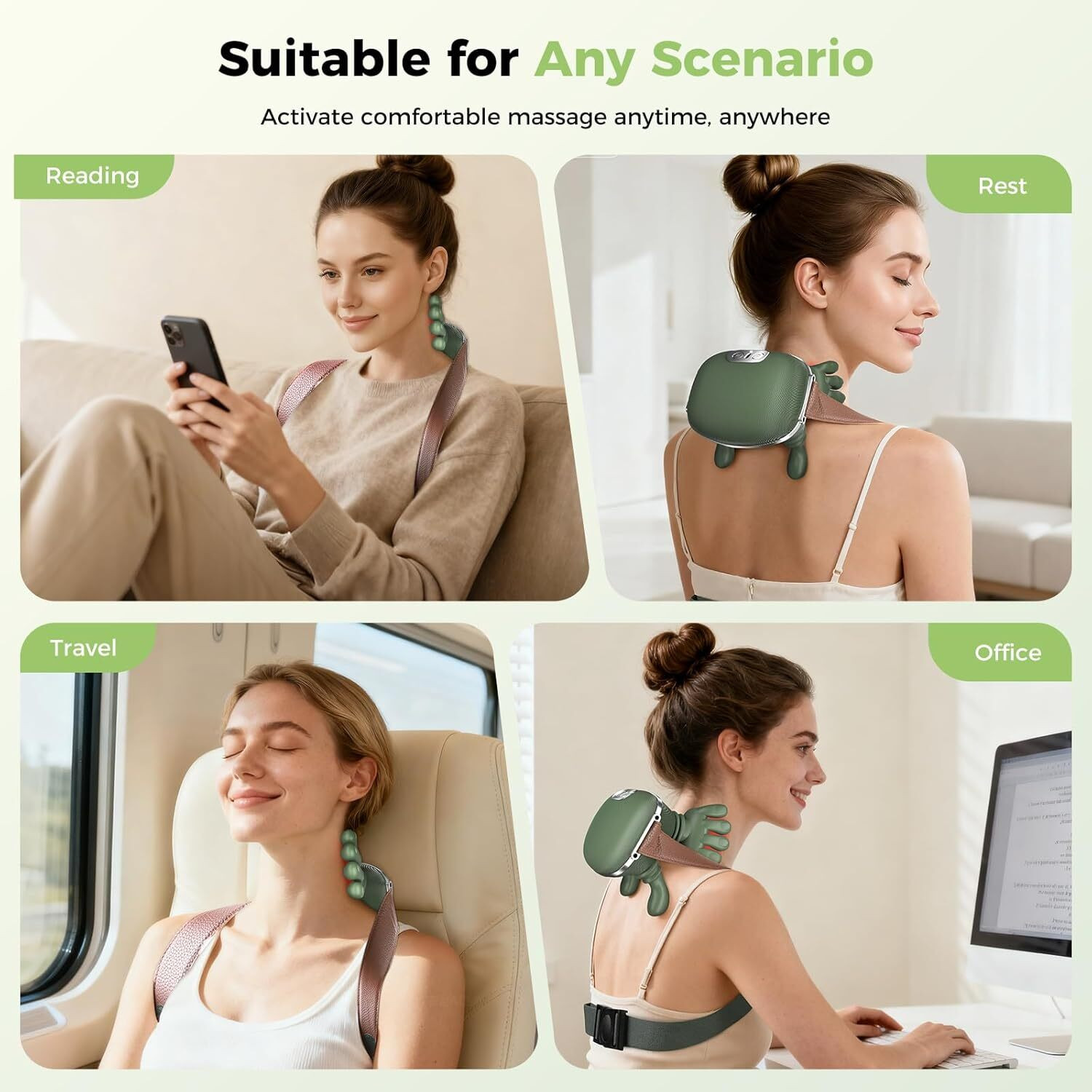 Image of redith enterprise Heated Massager, Wireless Portable Neck and Back Massager
