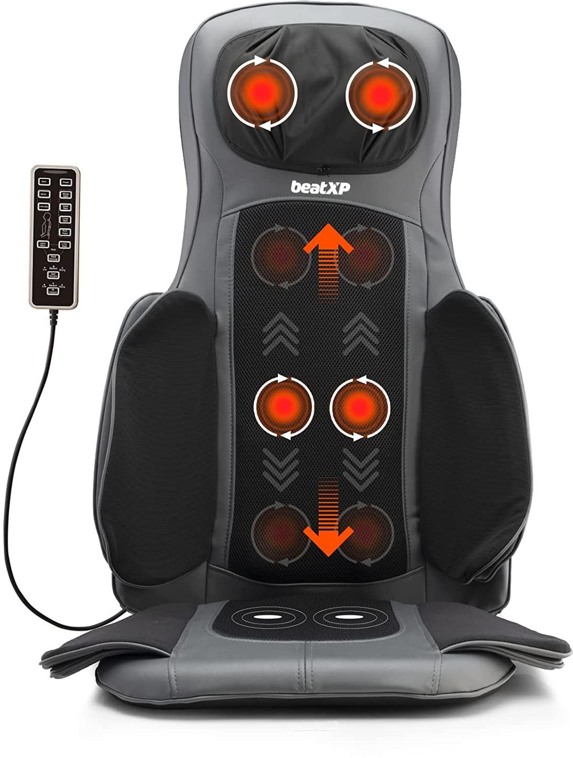 Image of beatXP PowerHeal Go Chair Massage Machine Neck, Back, Shoulder Full Body Pain Relief Kneading Massager