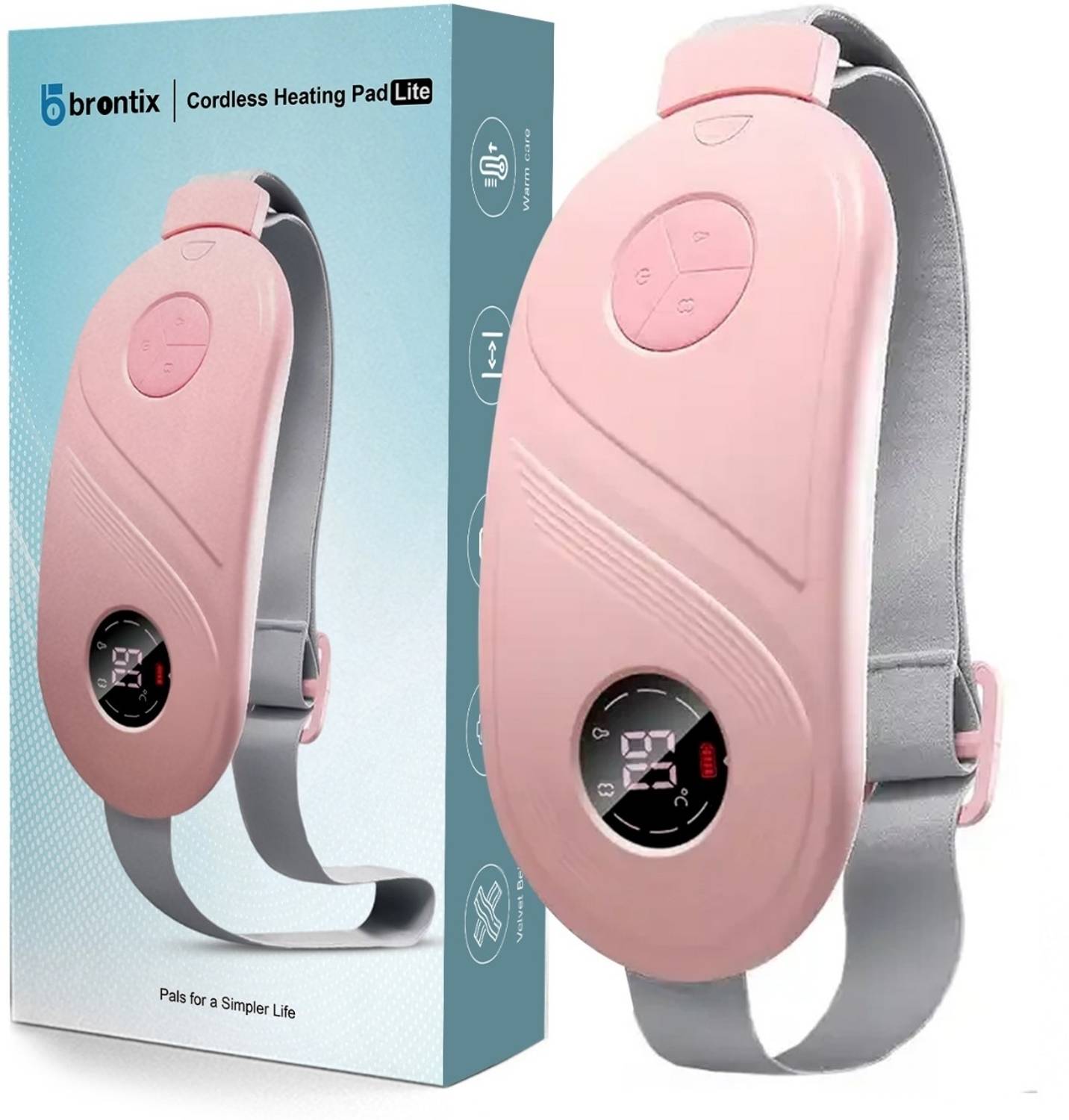 BRONTIX Pain free Women period cramp relief massager | Period cramp belt | Menstrual Cramps Relief Massager