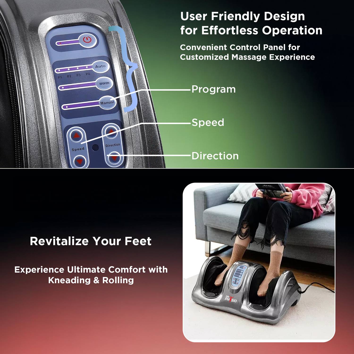leg massage vibration machine Snailax Vibration Foot Massager with Heat main image 1