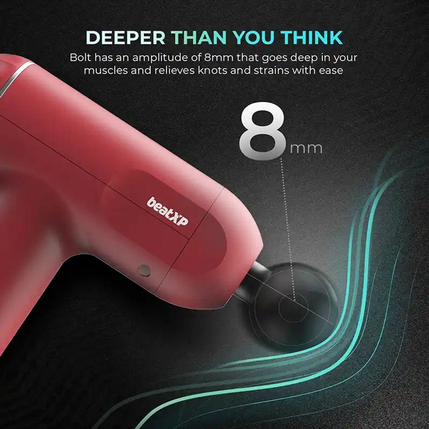Image of RLN beatXP Bolt Deep Tissue Massage Gun, Percussion Muscle Massager Pain Relief Neck, Shoulder, Back, Foot for Men & Women Massager