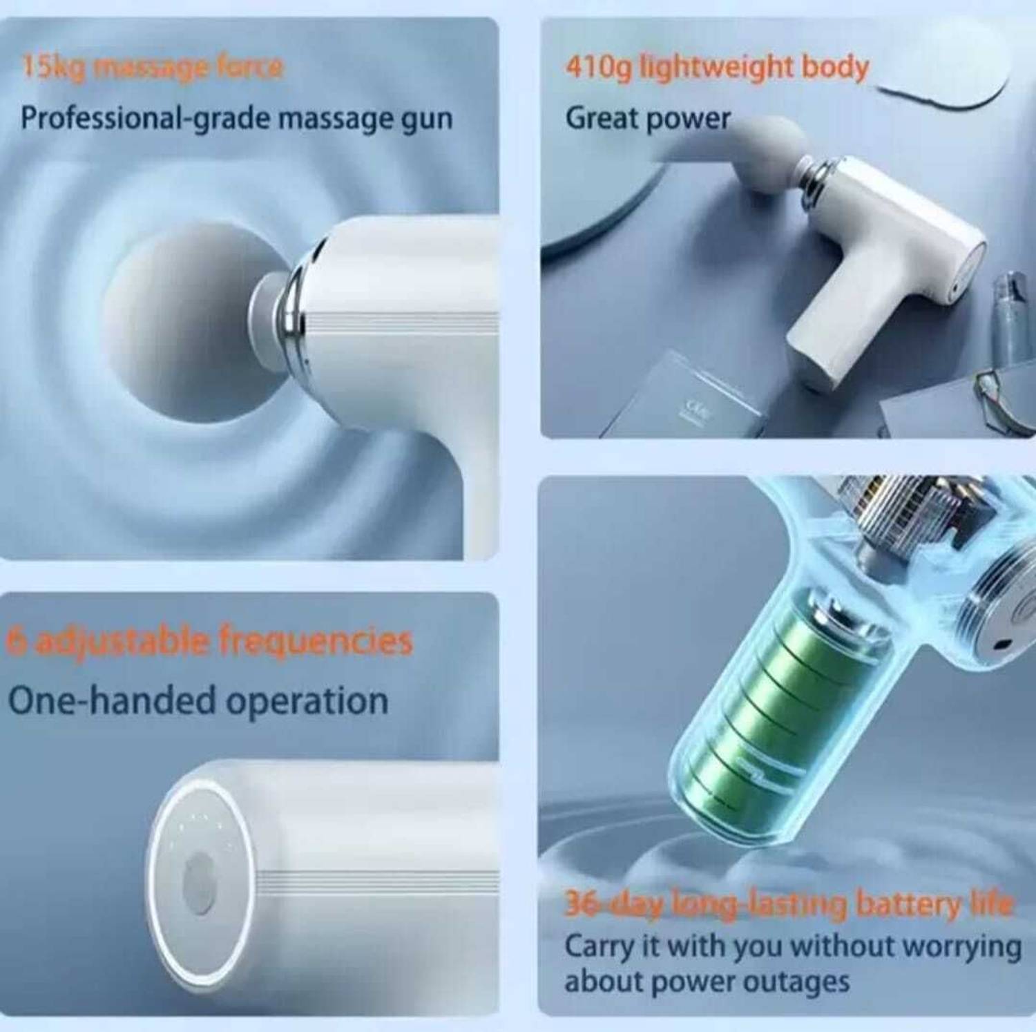 HMAM 1012 Massage Gun with 4 Attachments - Image 2