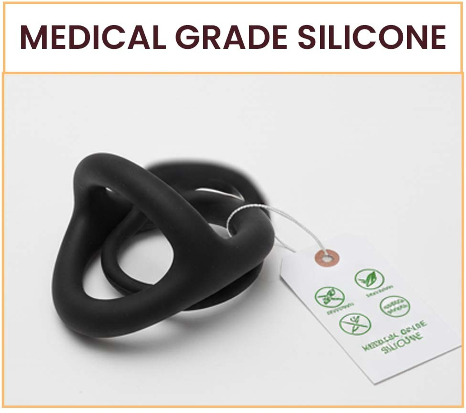 Image of Gomytoy BMK.BMD Ring-2 Premium Comfort Ring, Pack of 2 | Stretchable Silicone Support Band Massager