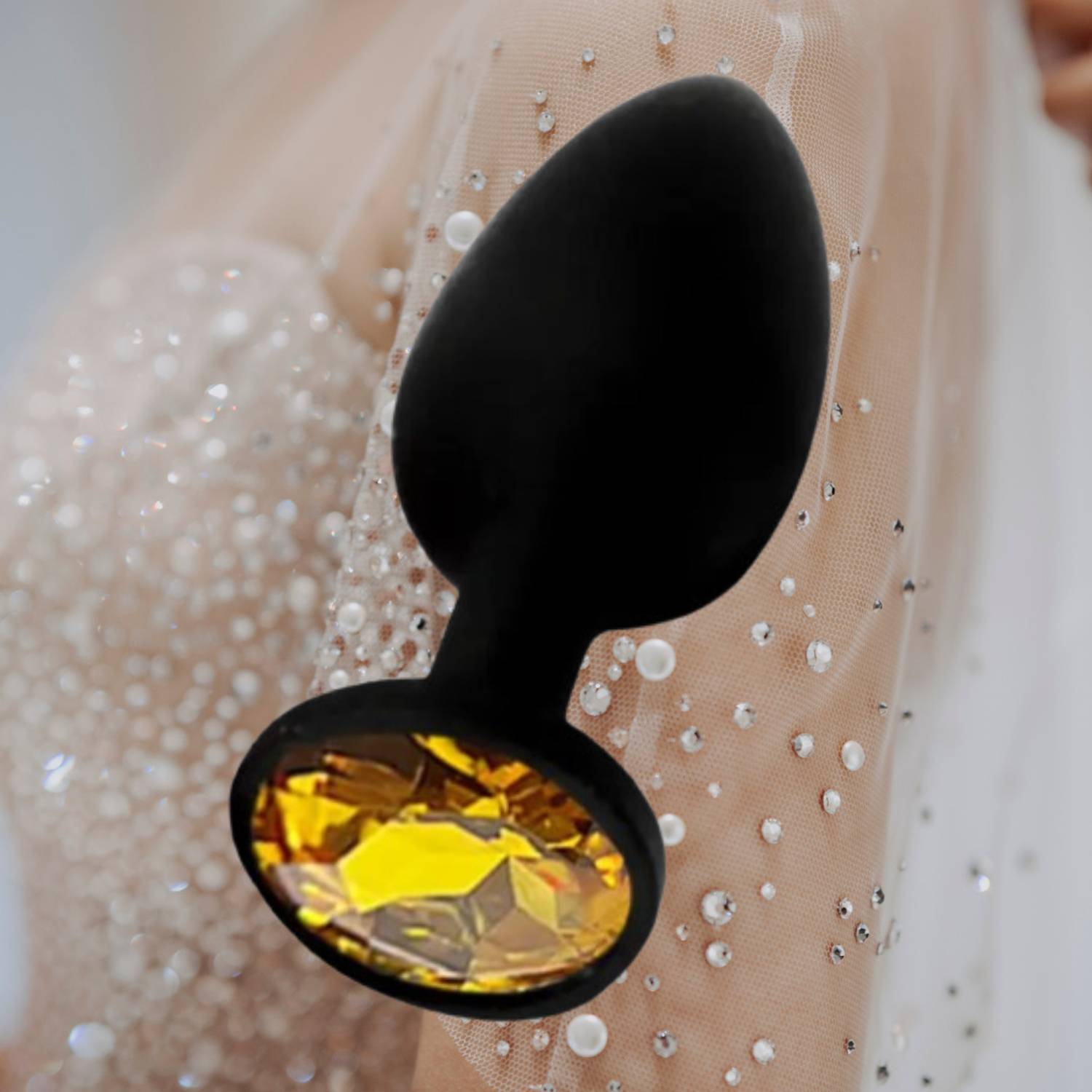 Adultsneed Black Soft Silicone Plug Massager SiliconeMassagerMedium Massager