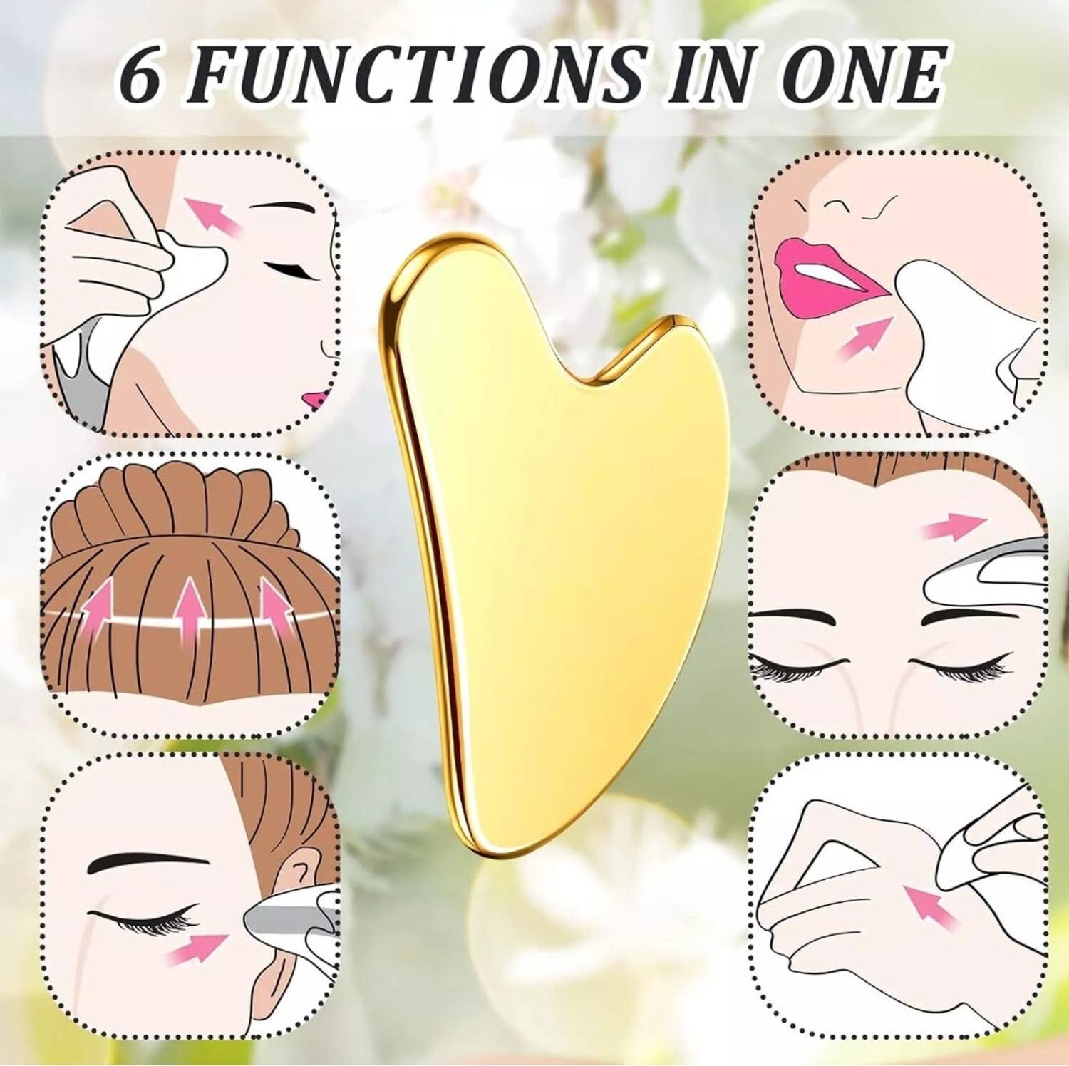 Qudsia Gold w1 Stainless Steel Gua Sha Massager - Image 3