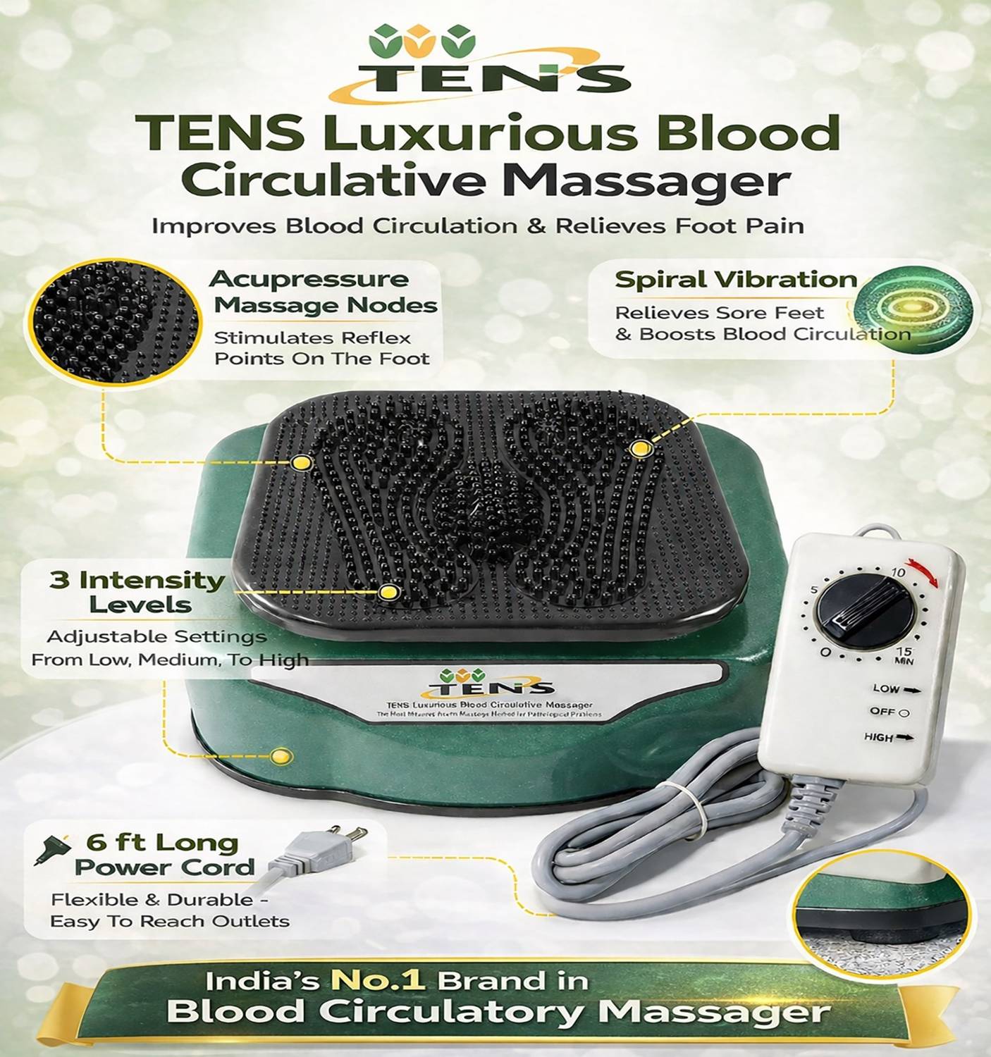 TENS TN-55 Blood Circulation Machine Vibration with Acupressure f