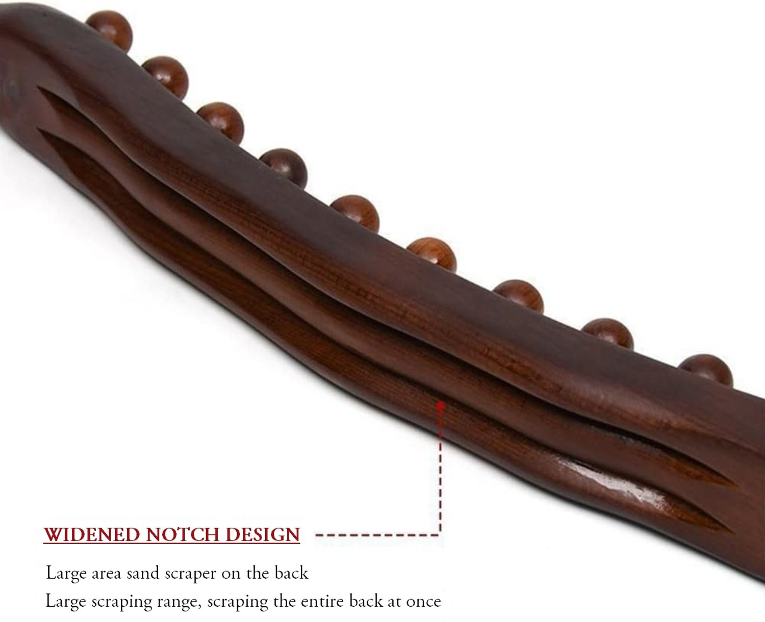 Image of Kruvad Wooden Stick Massager Wooden Stick Massager Gua Sha Muscle Relaxation for Back, Legs, Arms Neck Muscle Massager