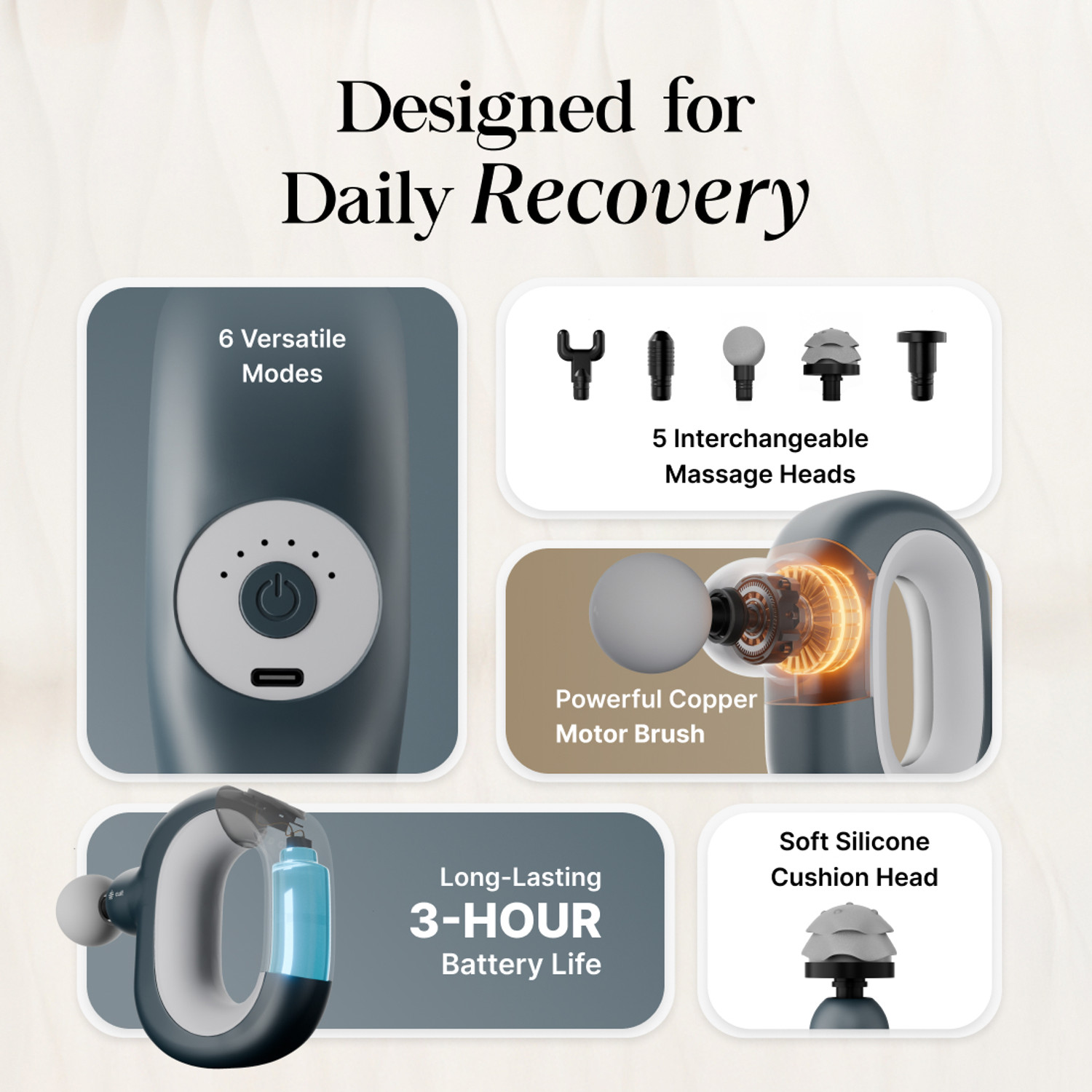 Image of Cult Halo Pain Relief, Deep Tissue Full Body Gun Massager