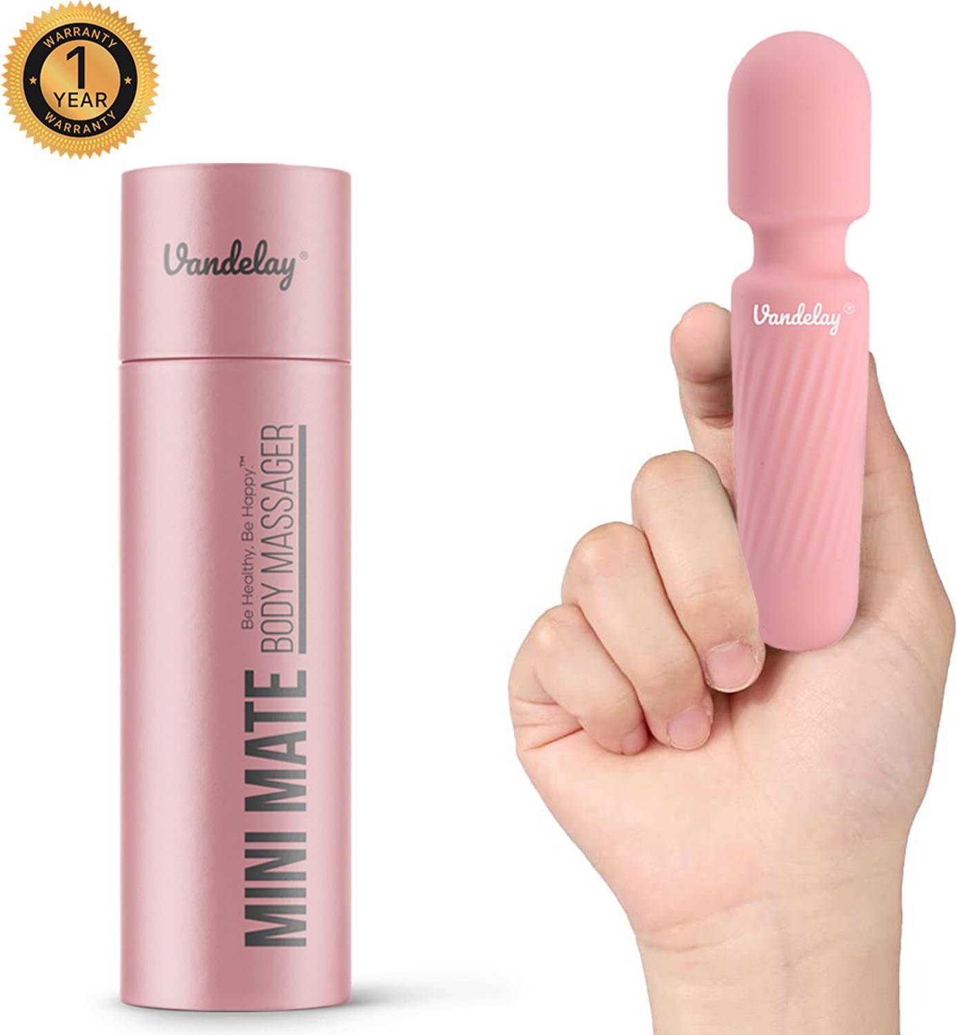 Vandelay Mini Mate Massager - Wireless & Waterproof - Personal Body Massager, 1 Year Warranty, Massager price history chart and lowest price